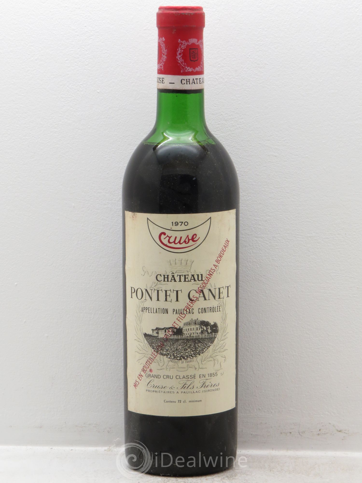 Château Pontet Canet 5ème Grand Cru Classé 1970 - Lot de 1 bouteille - 0