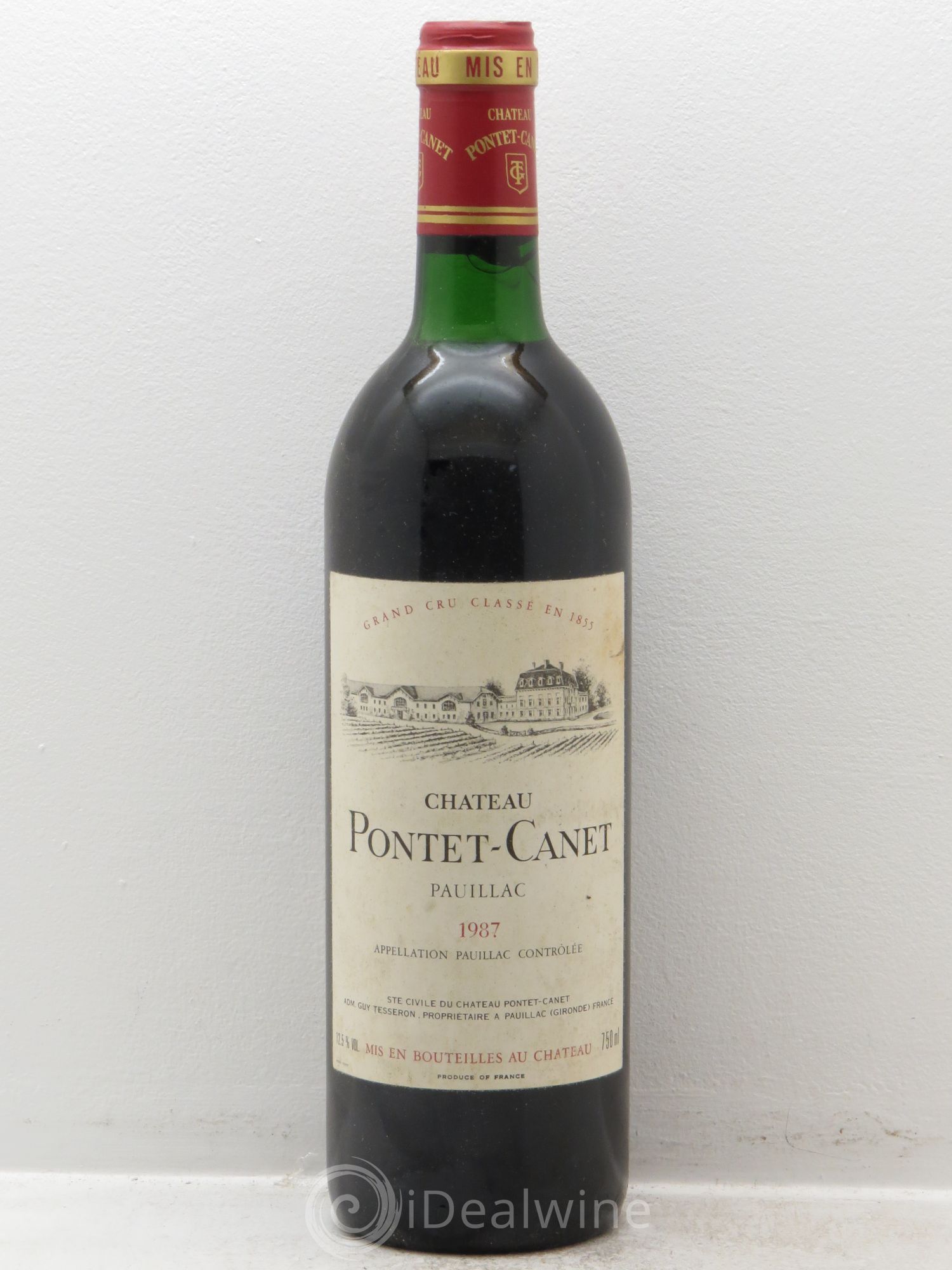 Château Pontet Canet 5ème Grand Cru Classé 1987 - Lot de 1 bouteille - 0