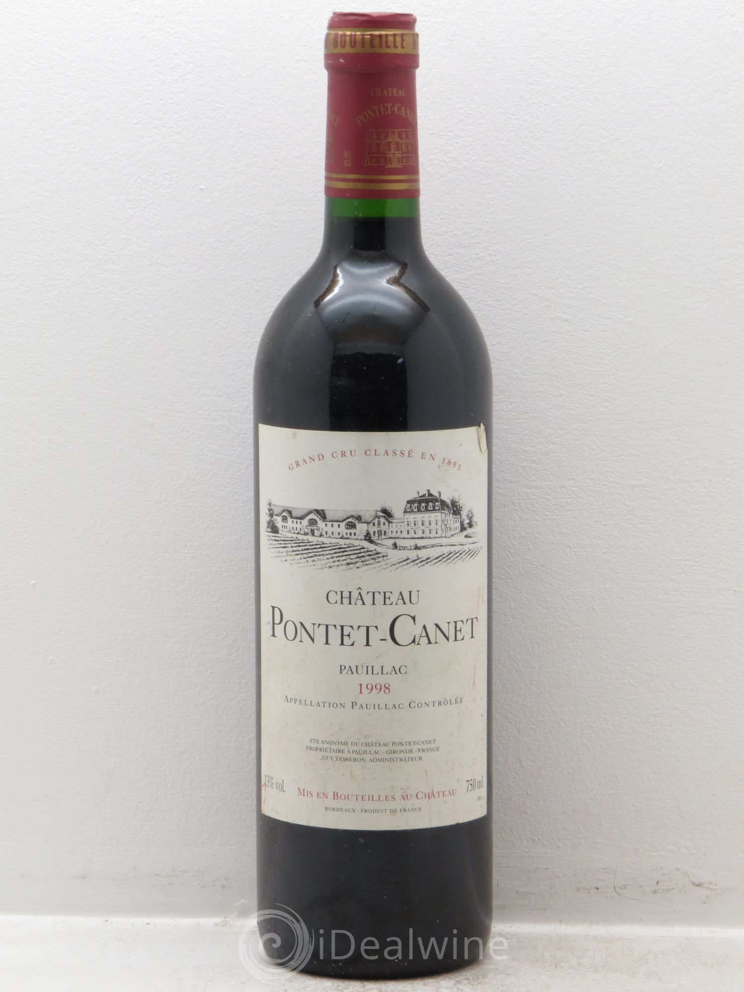 Château Pontet Canet 5ème Grand Cru Classé 1998 - Lot de 1 bouteille - 0