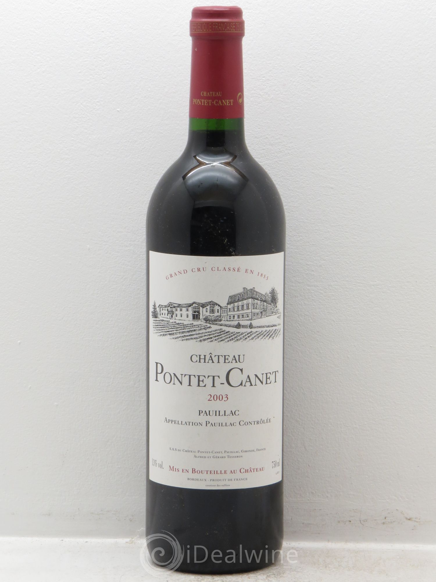 Château Pontet Canet 5ème Grand Cru Classé 2003 - Lot de 1 bouteille - 0