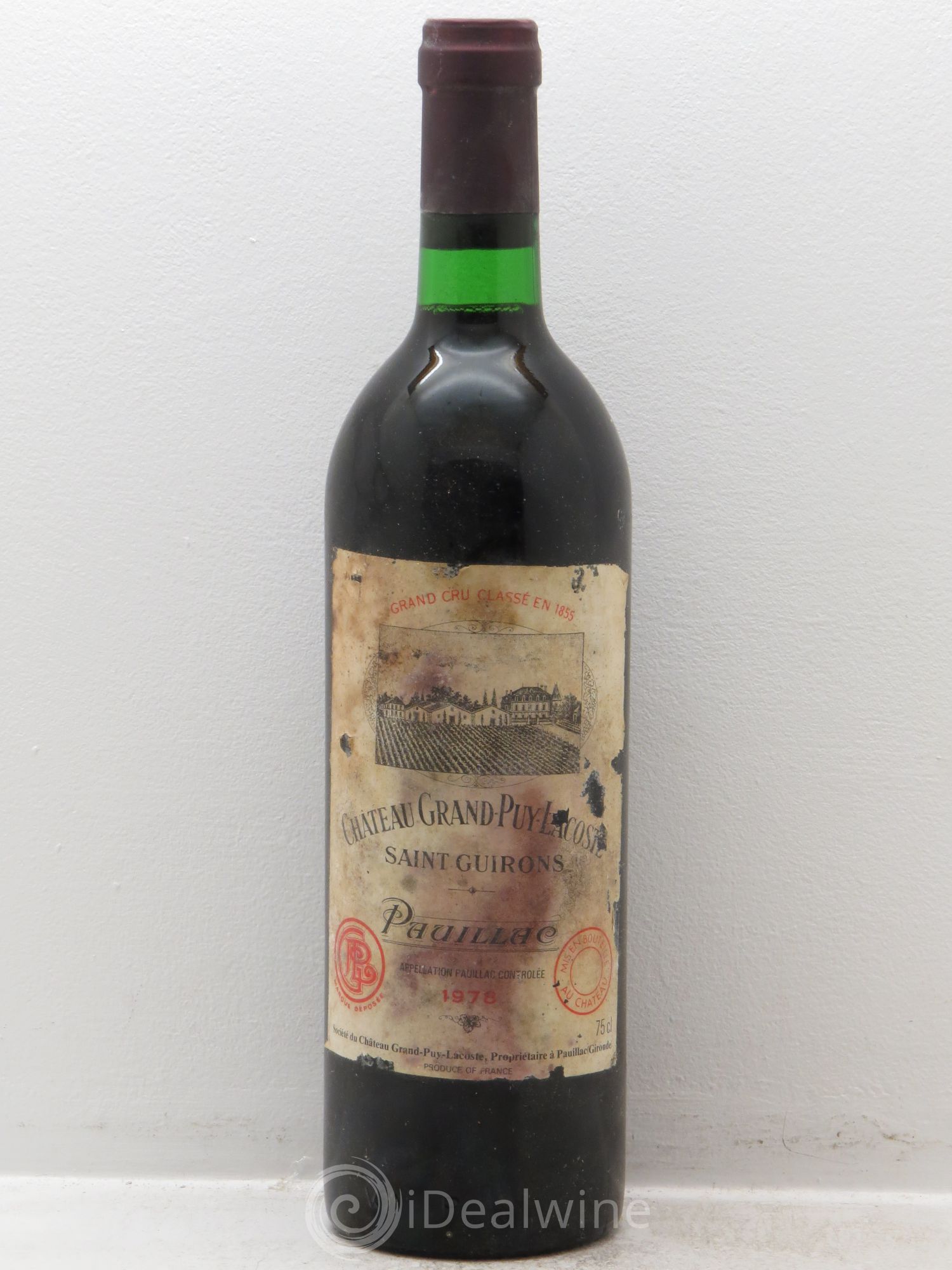 Château Grand Puy Lacoste 5ème Grand Cru Classé 1978 - Lot de 1 bouteille - 0