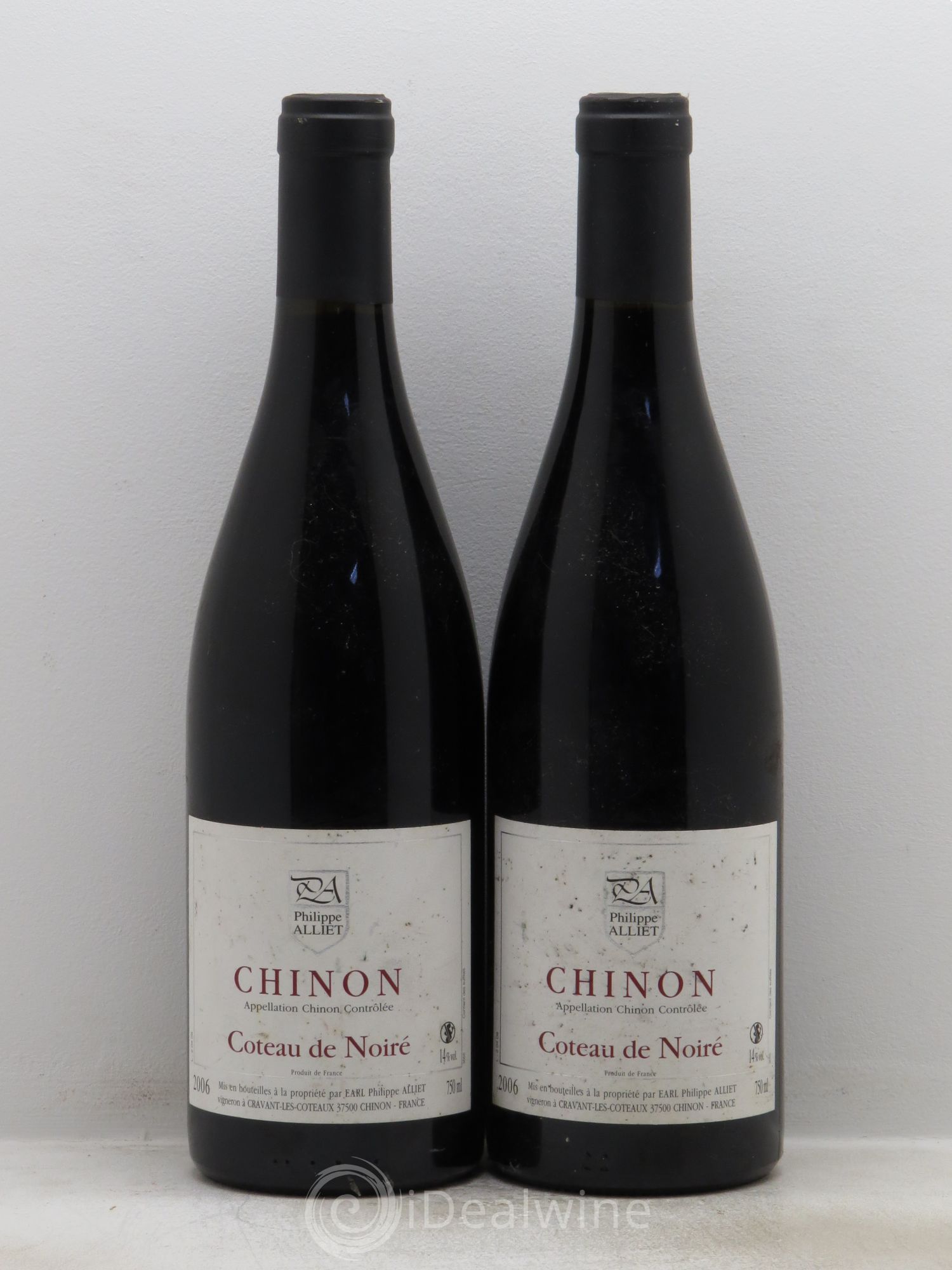 Chinon Coteau de Noiré Philippe Alliet 2006 - Lot de 2 bouteilles - 0