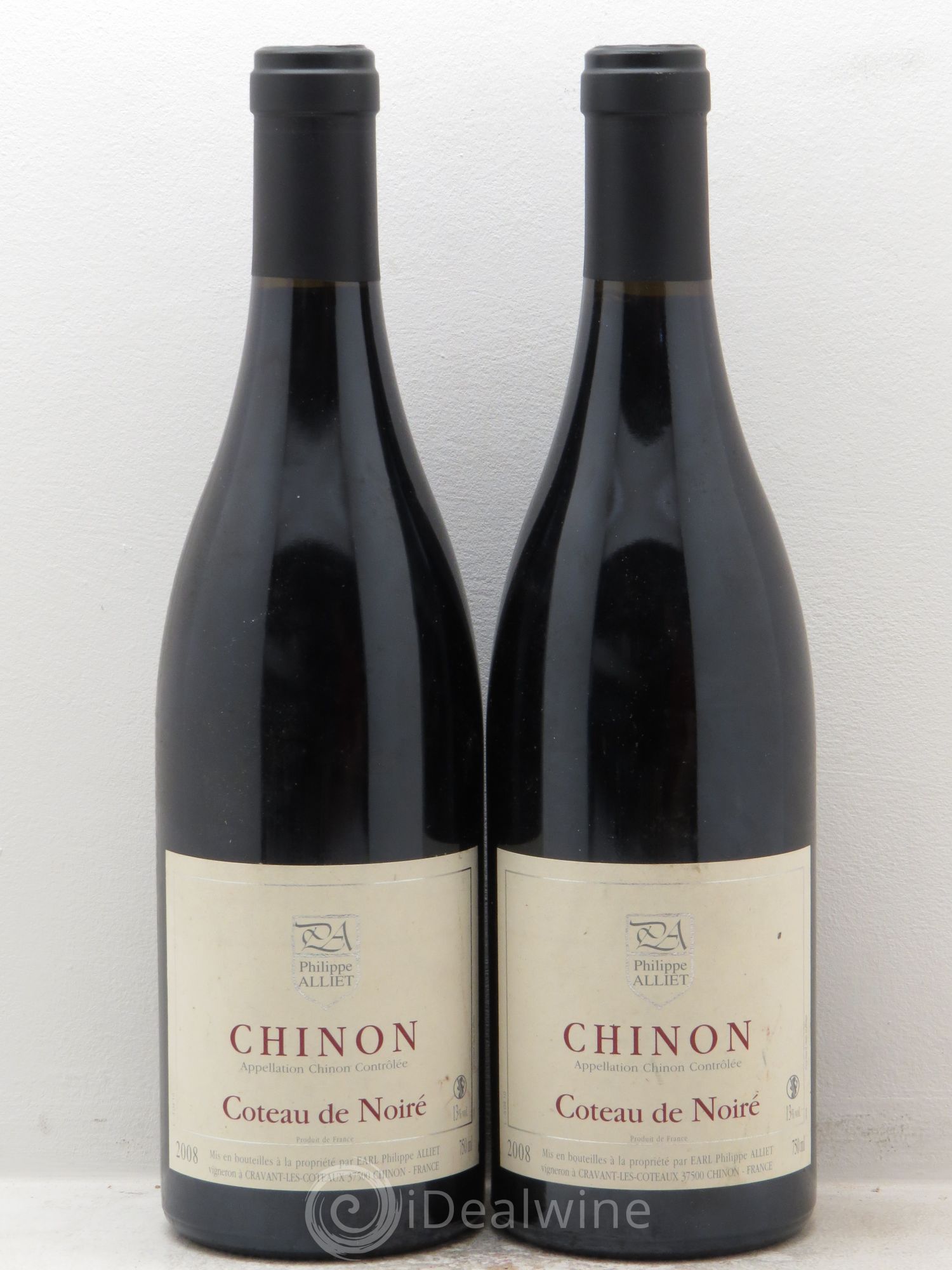 Chinon Coteau de Noiré Philippe Alliet 2008 - Lot de 2 bouteilles - 0