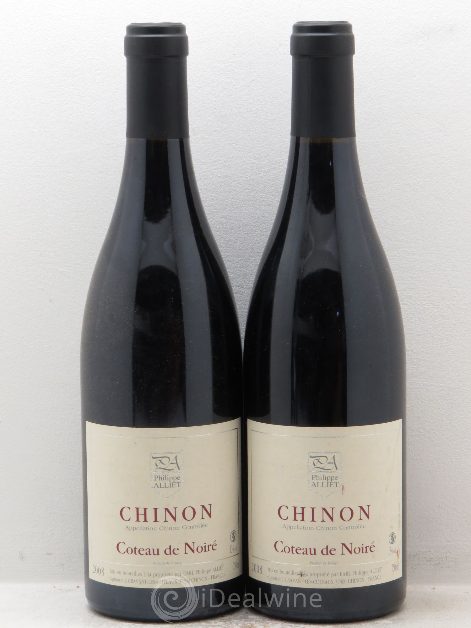 Chinon Coteau de Noiré Philippe Alliet 2008 - Lot de 2 bouteilles - 0