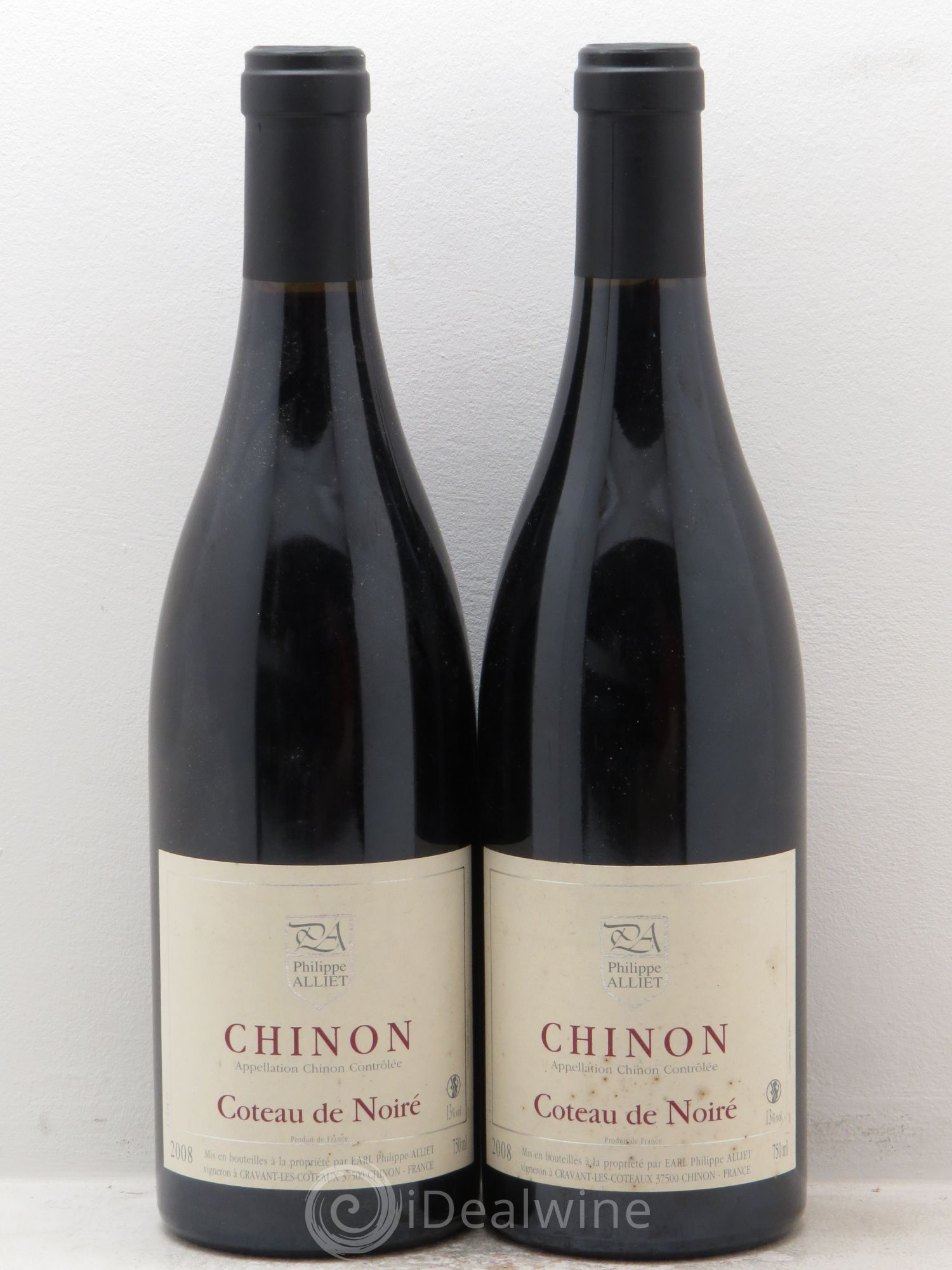 Chinon Coteau de Noiré Philippe Alliet 2008 - Lot de 2 bouteilles - 0