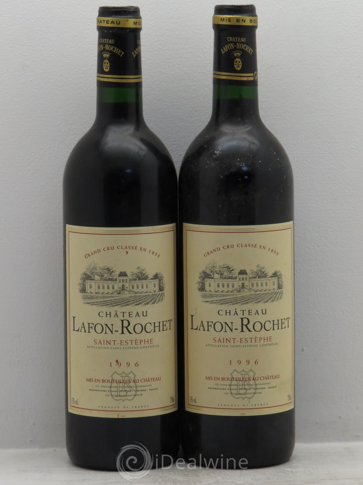 Château Lafon Rochet 4ème Grand Cru Classé 1996 - Lot de 2 bouteilles - 0
