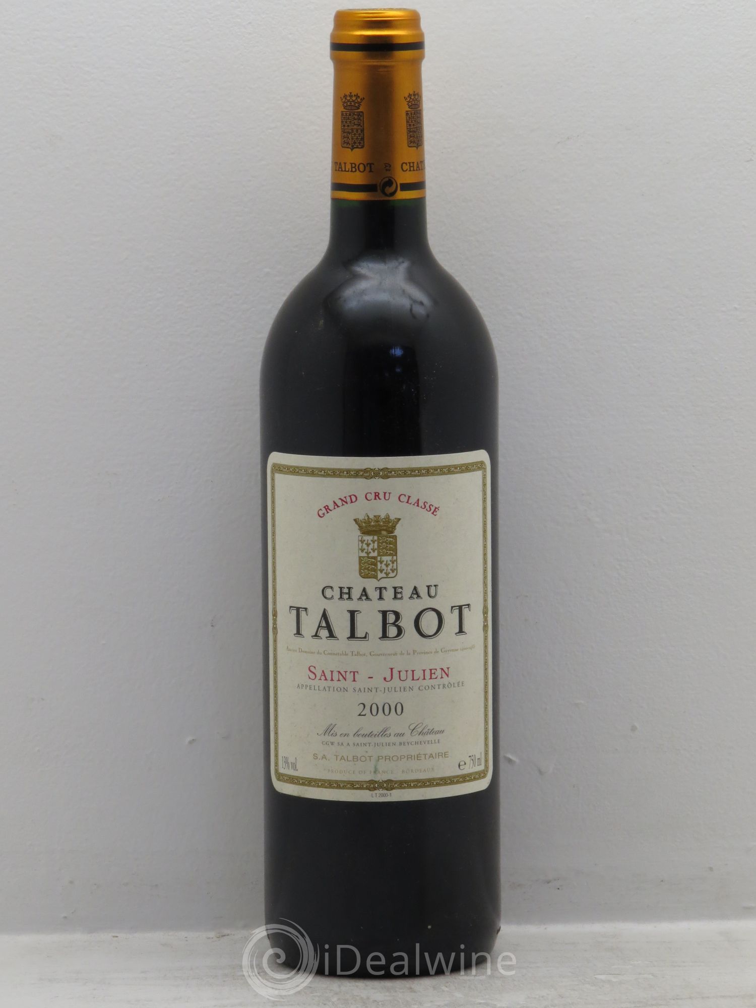 Château Talbot 4ème Grand Cru Classé 2000 - Lot de 1 bouteille - 0