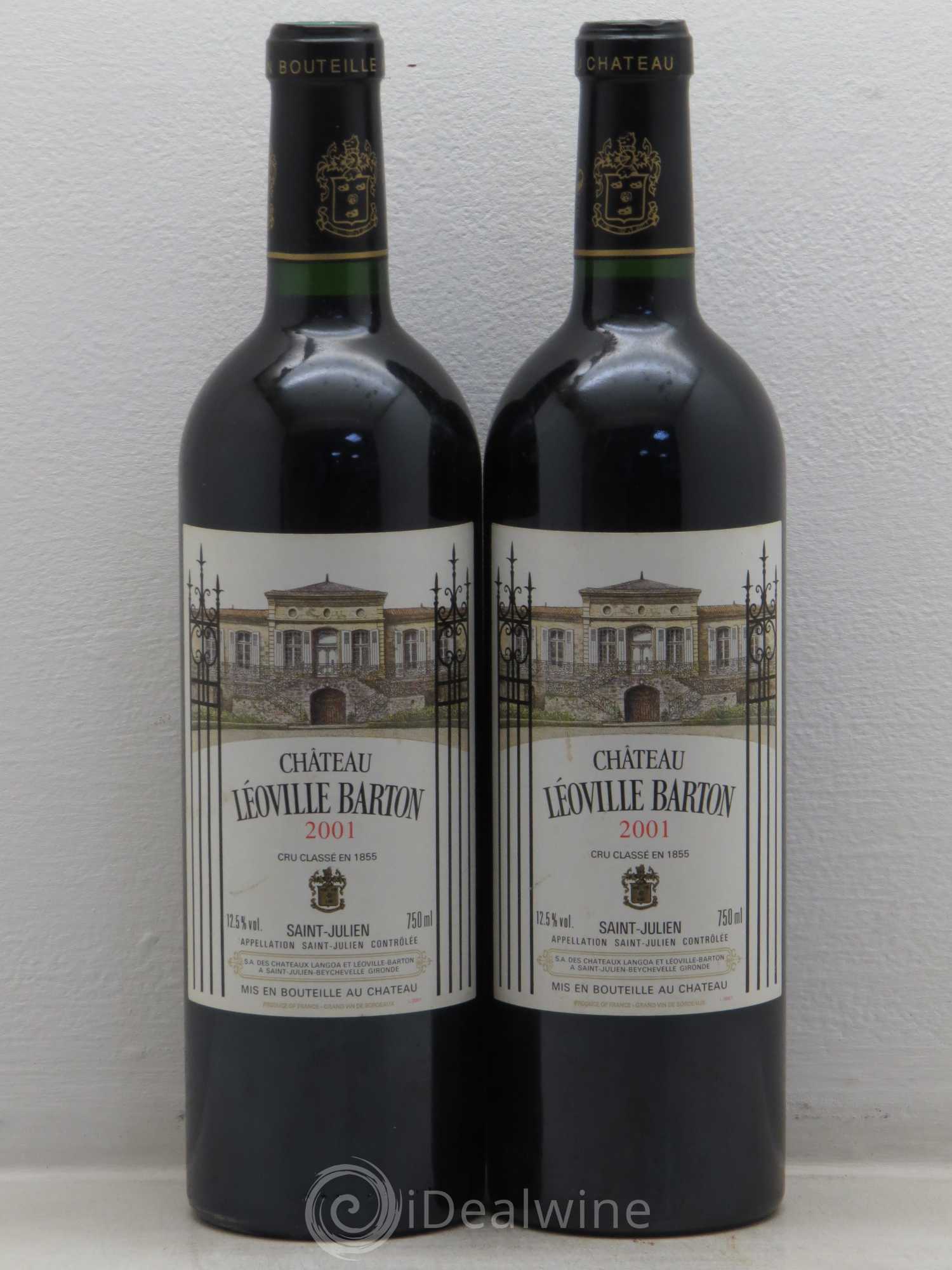 Château Léoville Barton 2ème Grand Cru Classé 2001 - Lot de 2 bouteilles - 0