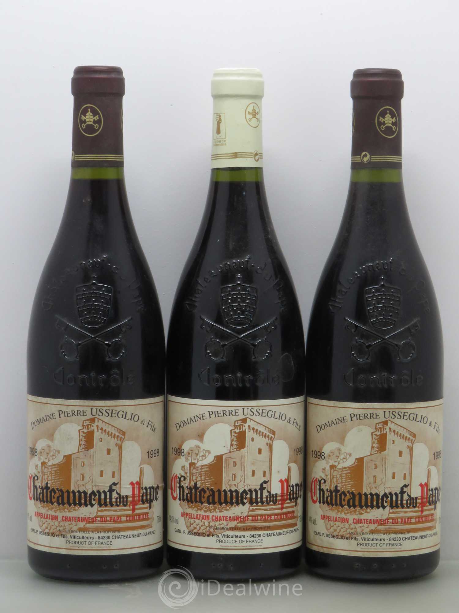 Châteauneuf-du-Pape Tradition Pierre Usseglio & Fils 1998 - Lot de 3 bouteilles - 0