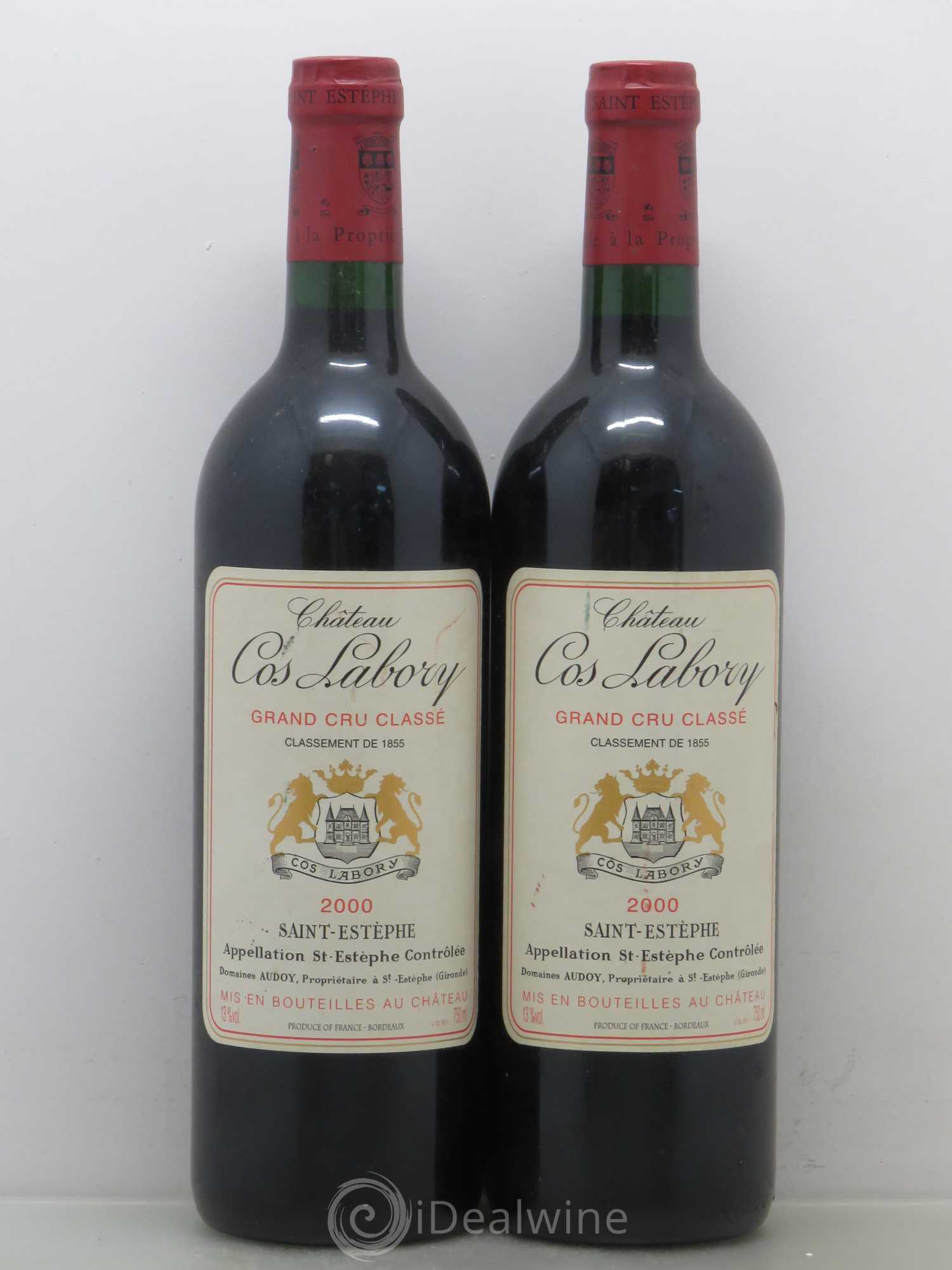 Château Cos Labory 5ème Grand Cru Classé 2000 - Lot de 2 bouteilles - 0