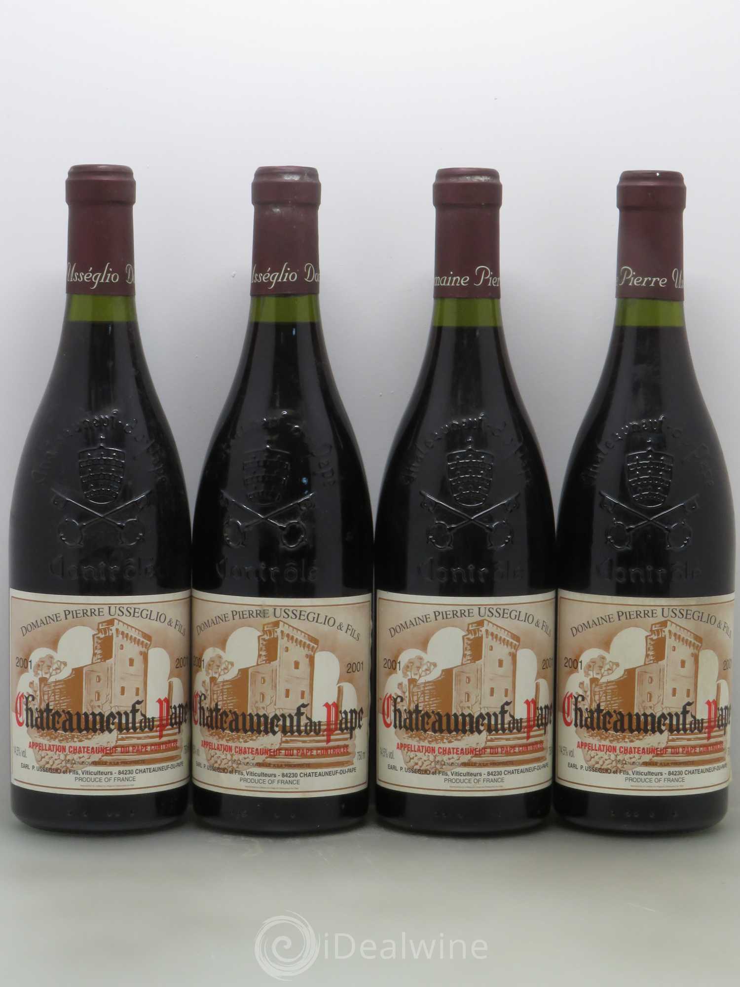 Châteauneuf-du-Pape Tradition Pierre Usseglio & Fils 2001 - Lot de 4 bouteilles - 0