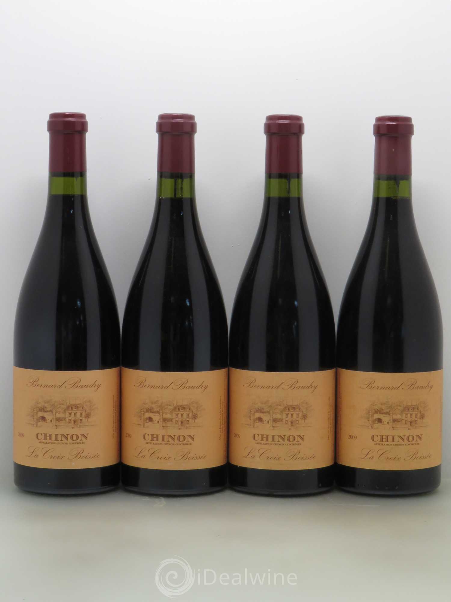 Chinon La Croix Boissée Bernard Baudry 2009 - Lot de 4 bouteilles - 0