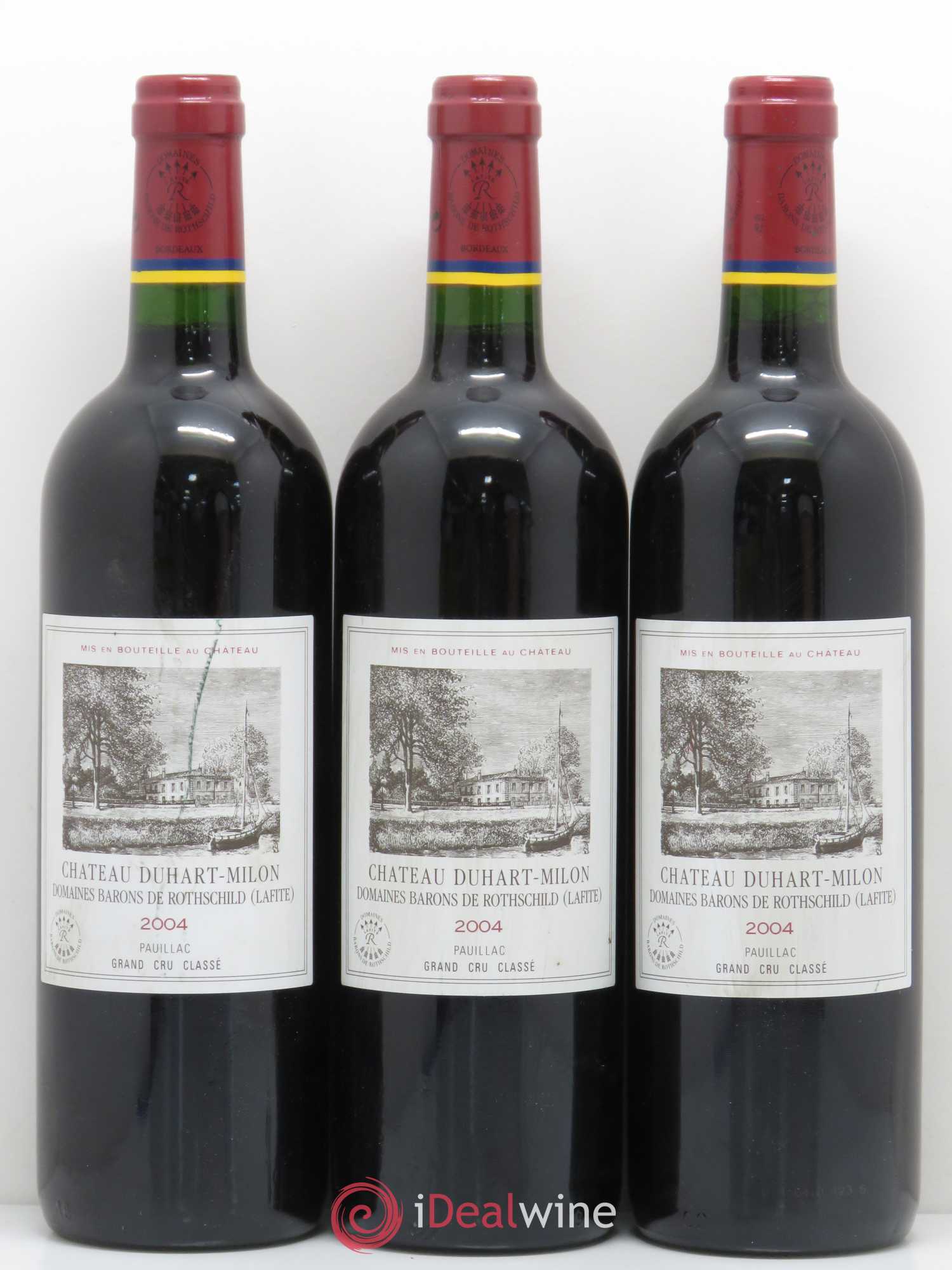 Château Duhart-Milon 4ème Grand Cru Classé 2004 - Lot de 3 bouteilles - 0