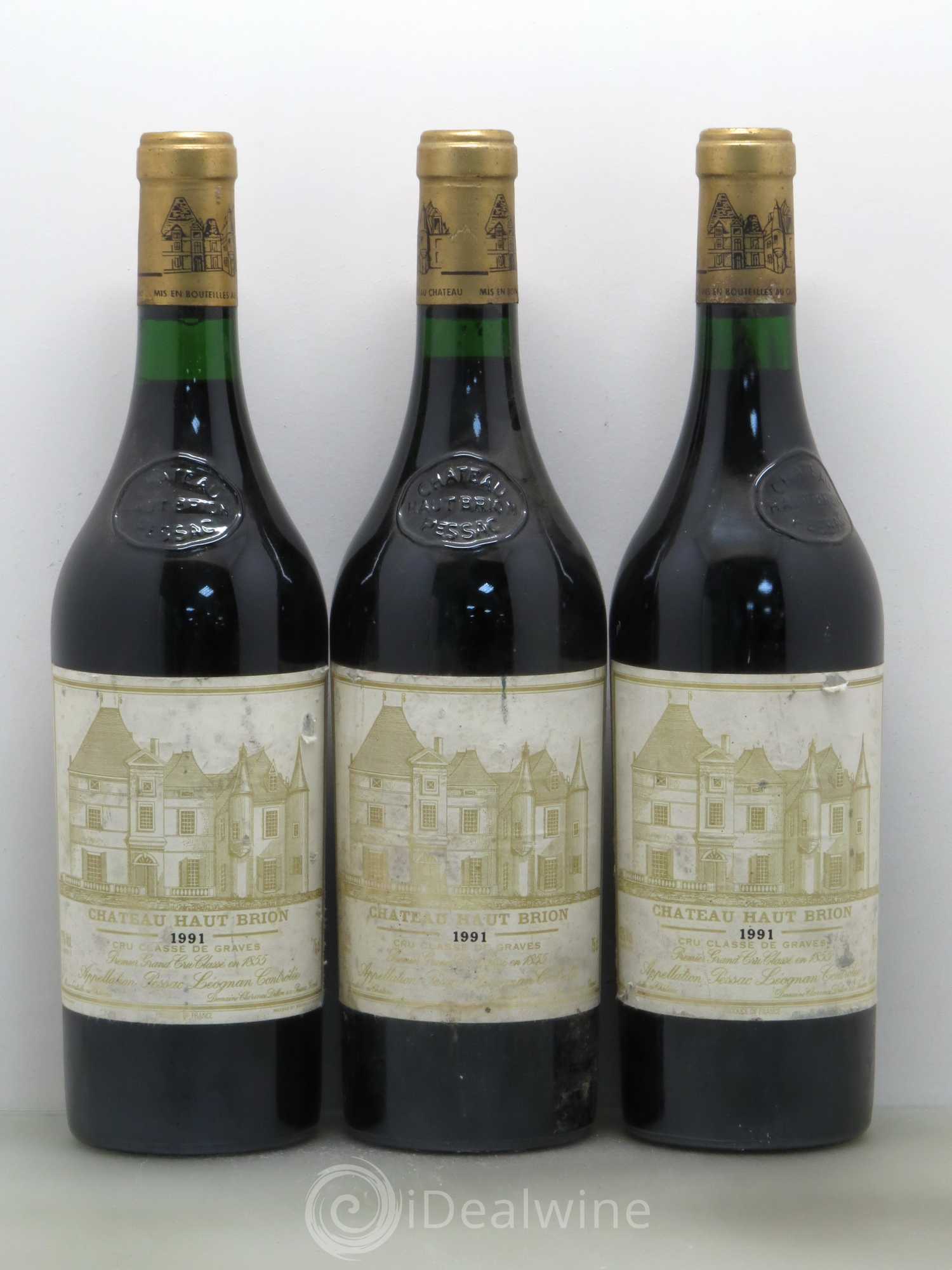 Château Haut Brion 1er Grand Cru Classé 1991 - Lot de 3 bouteilles - 0