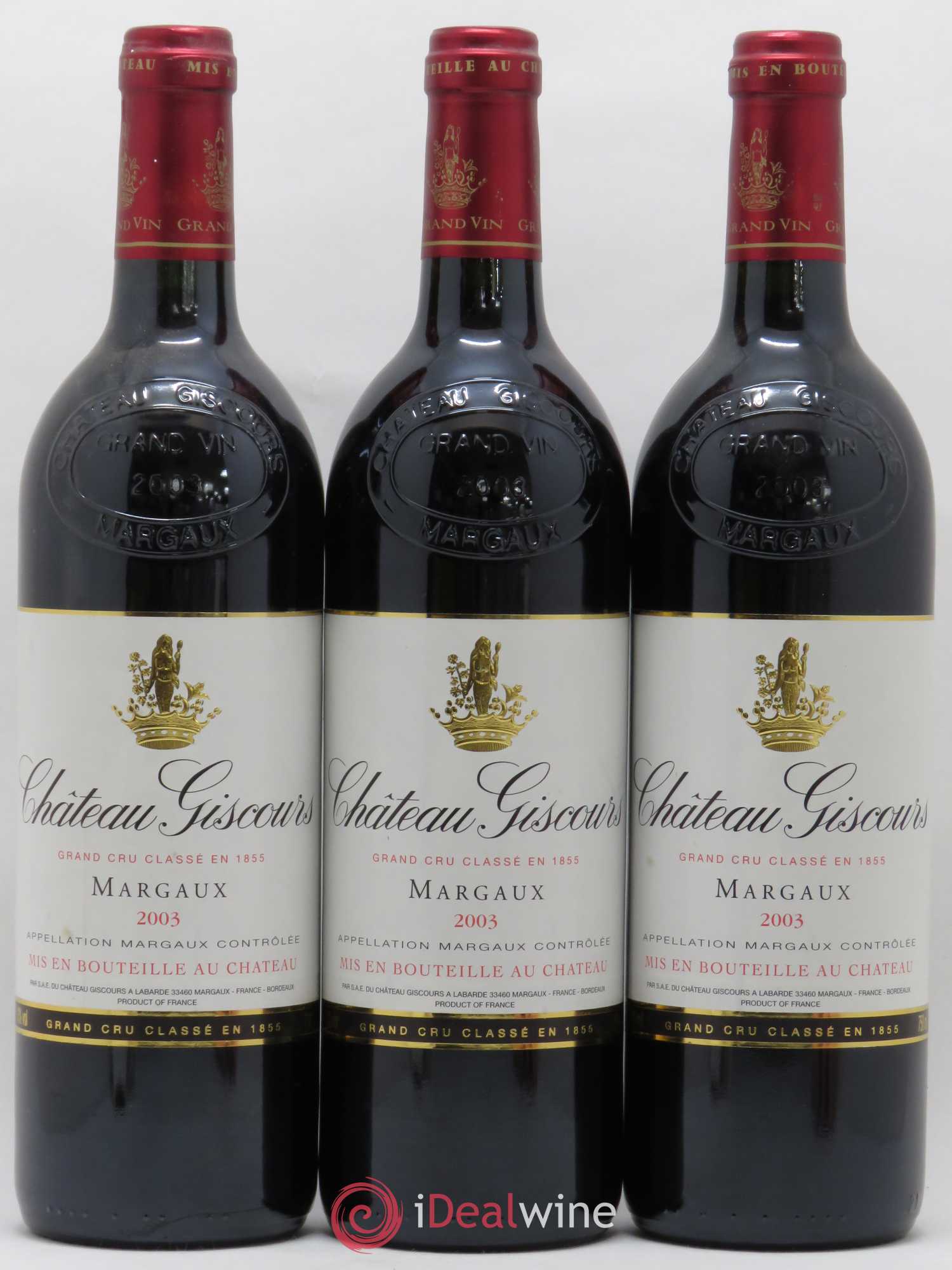 Château Giscours 3ème Grand Cru Classé 2003 - Lot de 3 bouteilles - 0