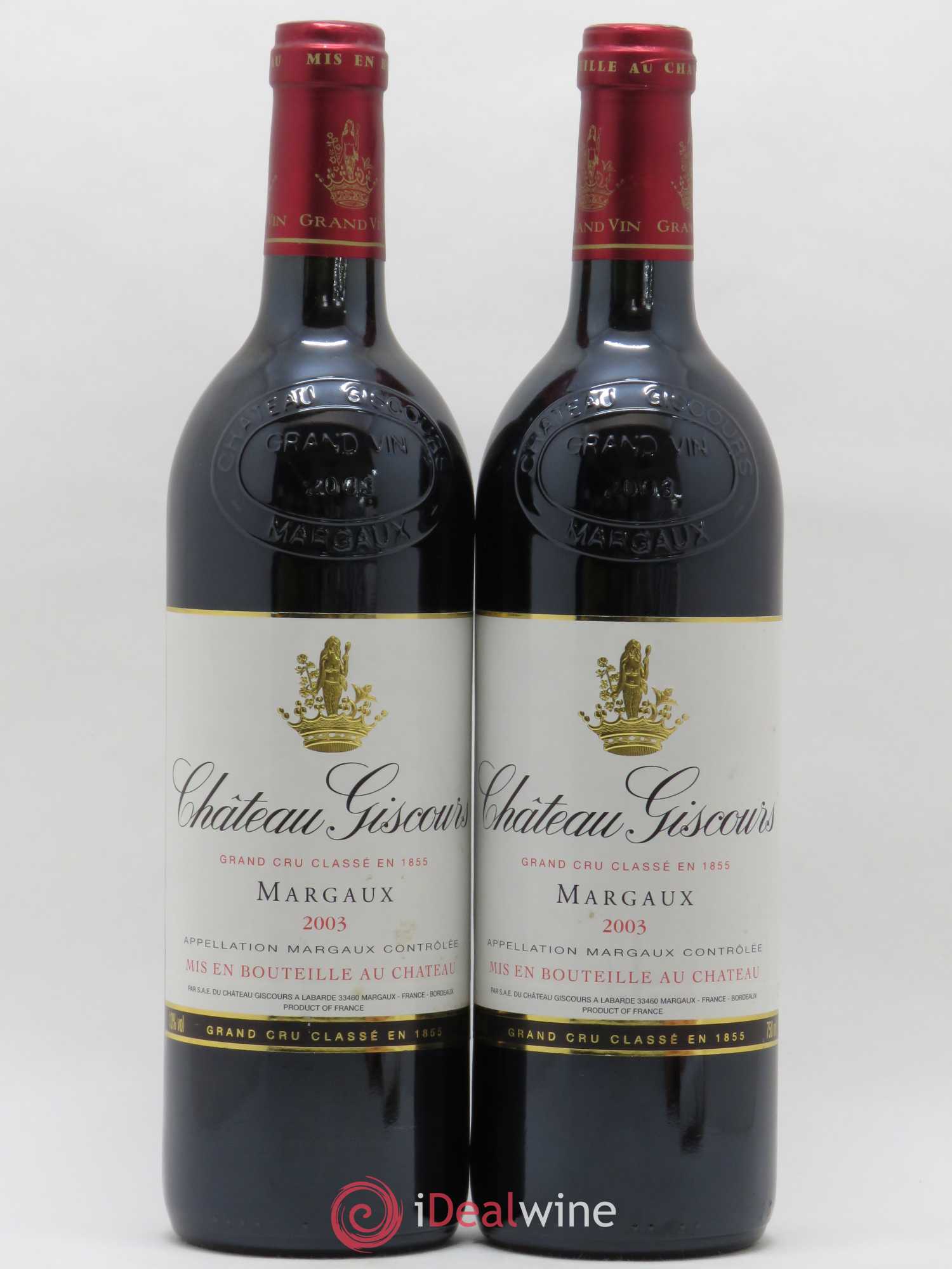 Château Giscours 3ème Grand Cru Classé 2003 - Lot de 2 bouteilles - 0