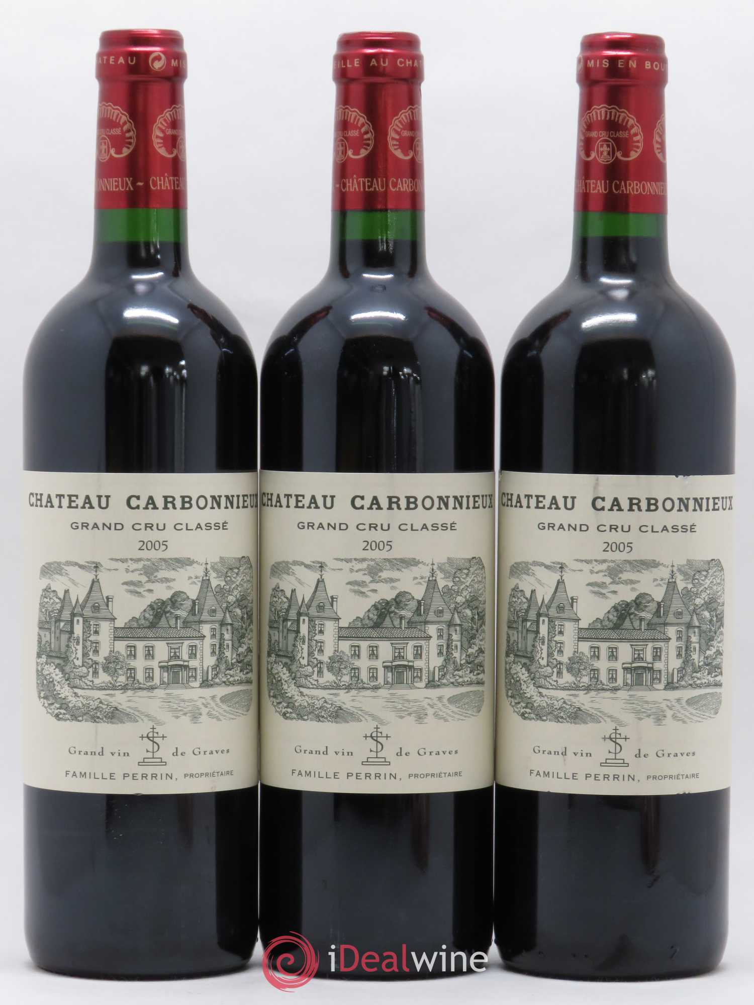 Château Carbonnieux Cru Classé de Graves 2005 - Lot de 3 bouteilles - 0