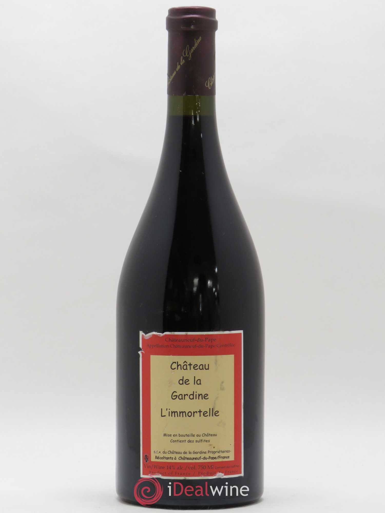 Châteauneuf-du-Pape Château de La Gardine L'Immortelle Famille Brunel 2005 - Lot de 1 bouteille - 1