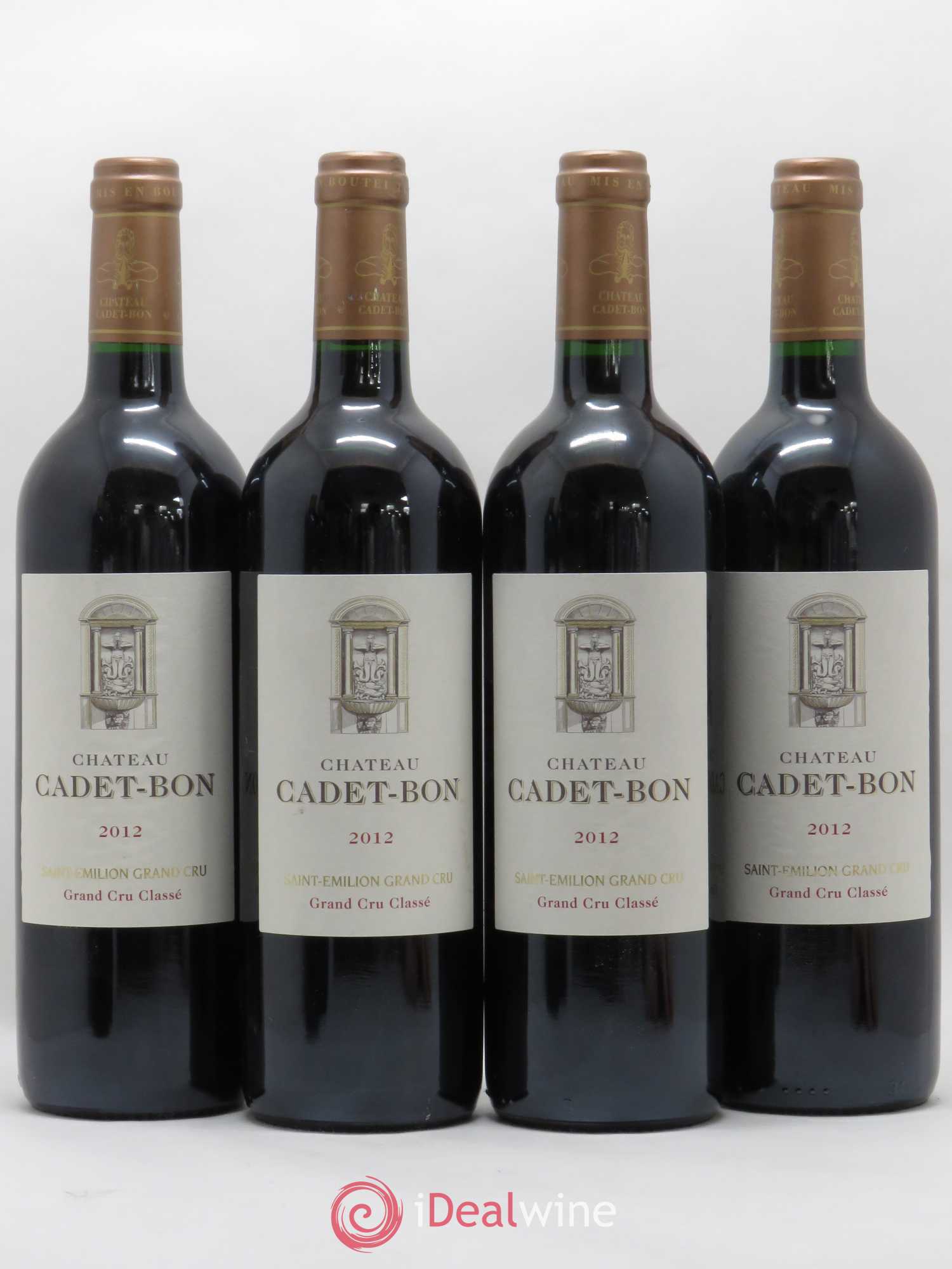 Château Cadet Bon Grand Cru Classé 2012 - Lot de 4 bouteilles - 0