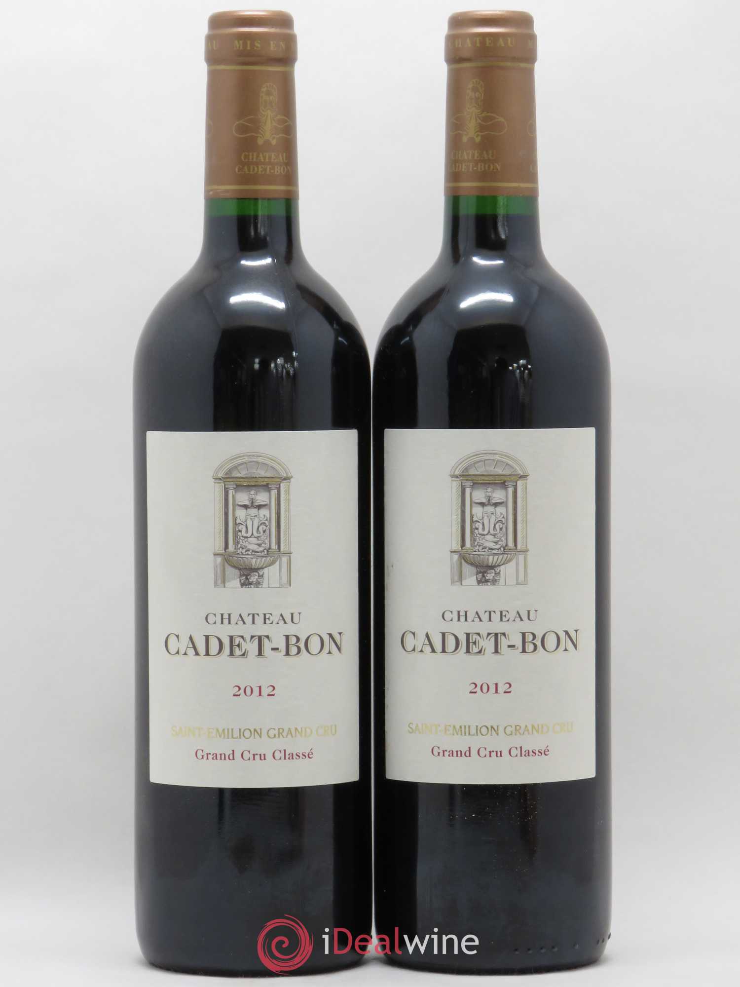 Château Cadet Bon Grand Cru Classé 2012 - Lot de 2 bouteilles - 0