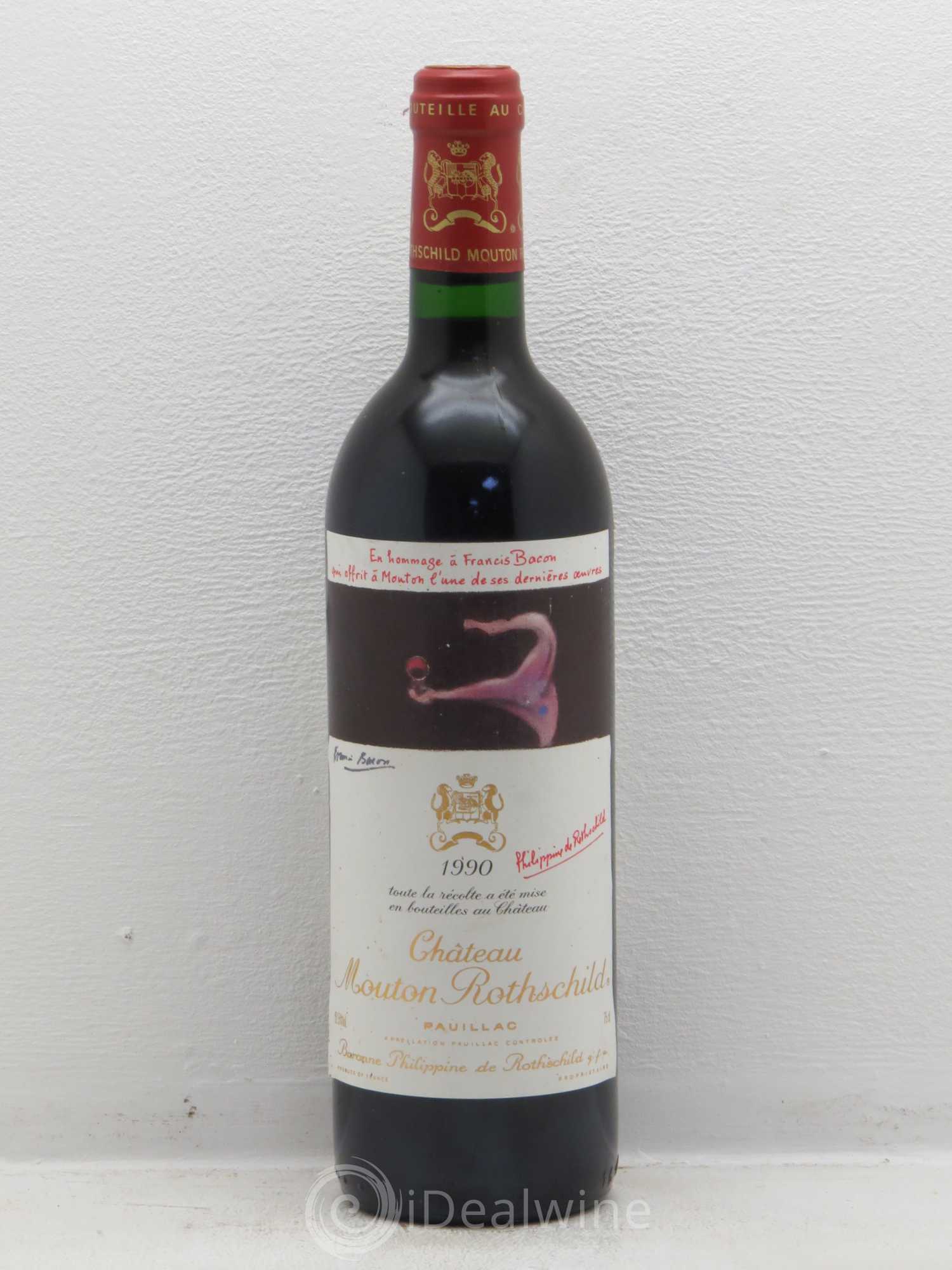 Château Mouton Rothschild 1er Grand Cru Classé 1990 - Lot de 1 bouteille - 0