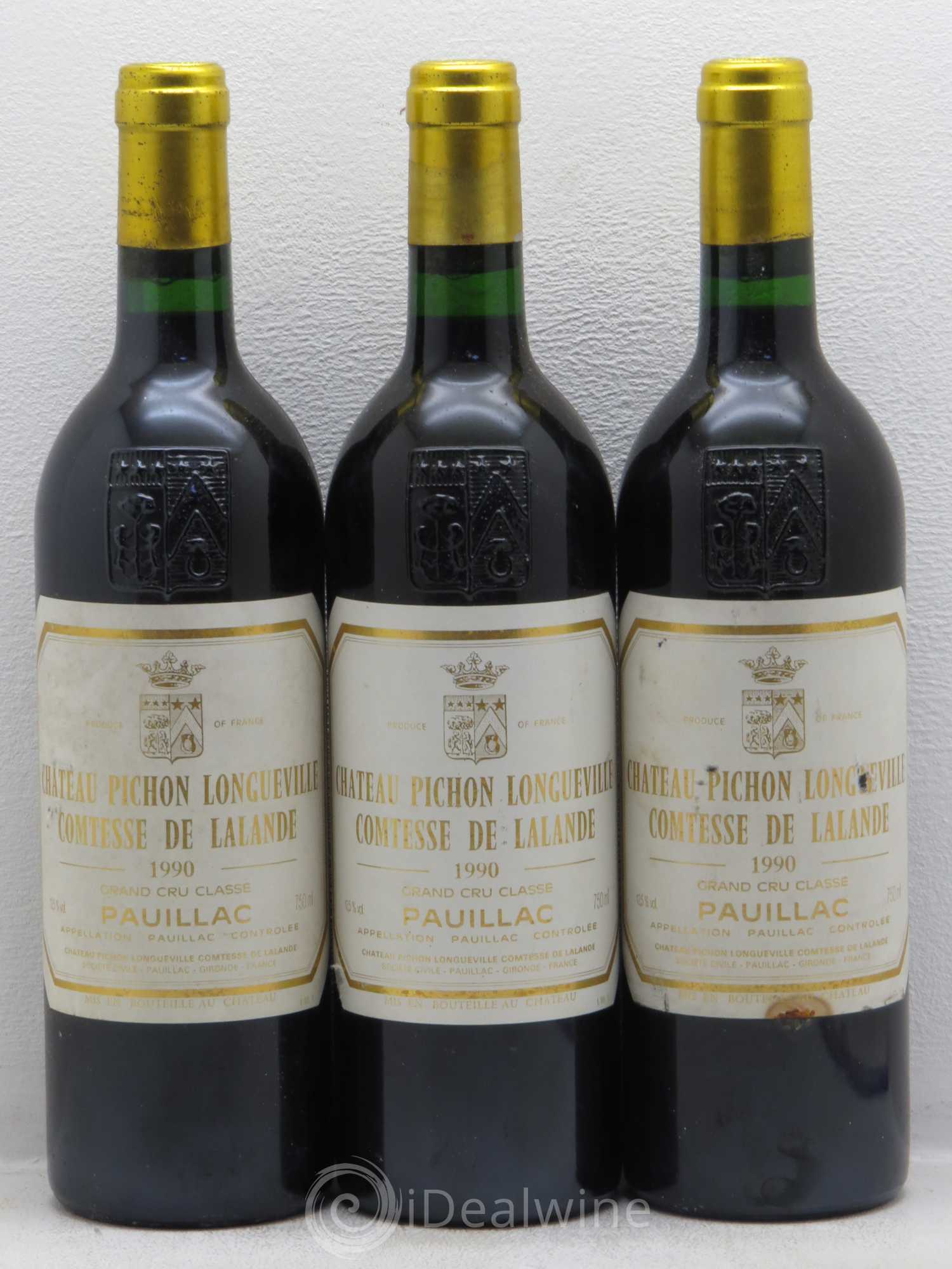 Château Pichon Longueville Comtesse de Lalande 2ème Grand Cru Classé 1990 - Lot de 3 bouteilles - 0