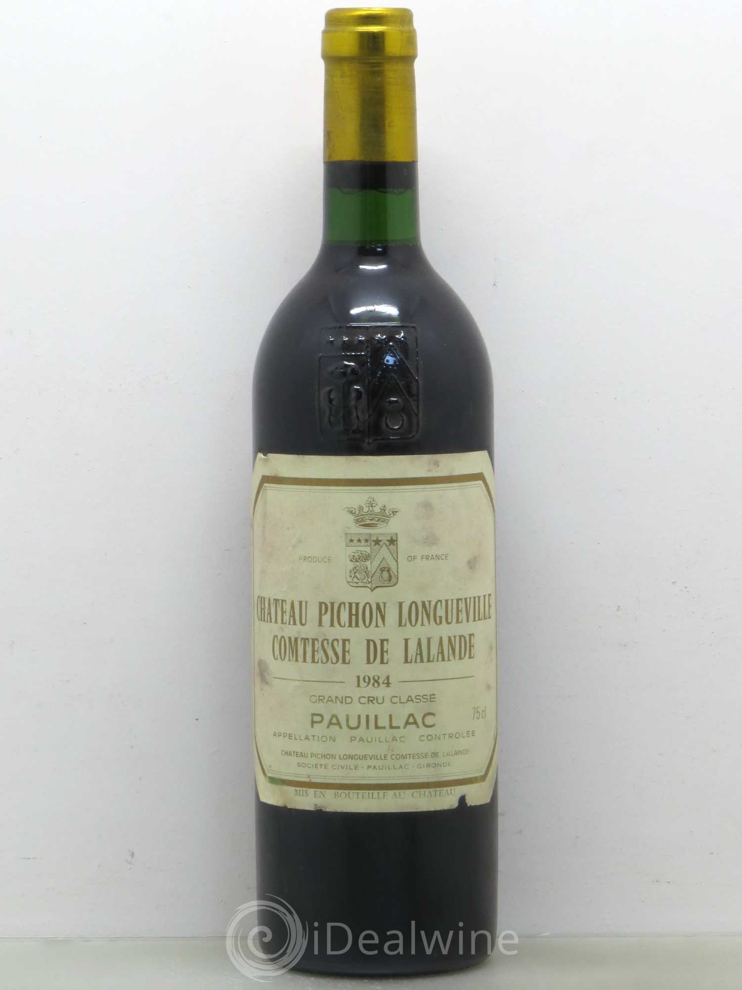 Château Pichon Longueville Comtesse de Lalande 2ème Grand Cru Classé 1984 - Lot de 1 bouteille - 0