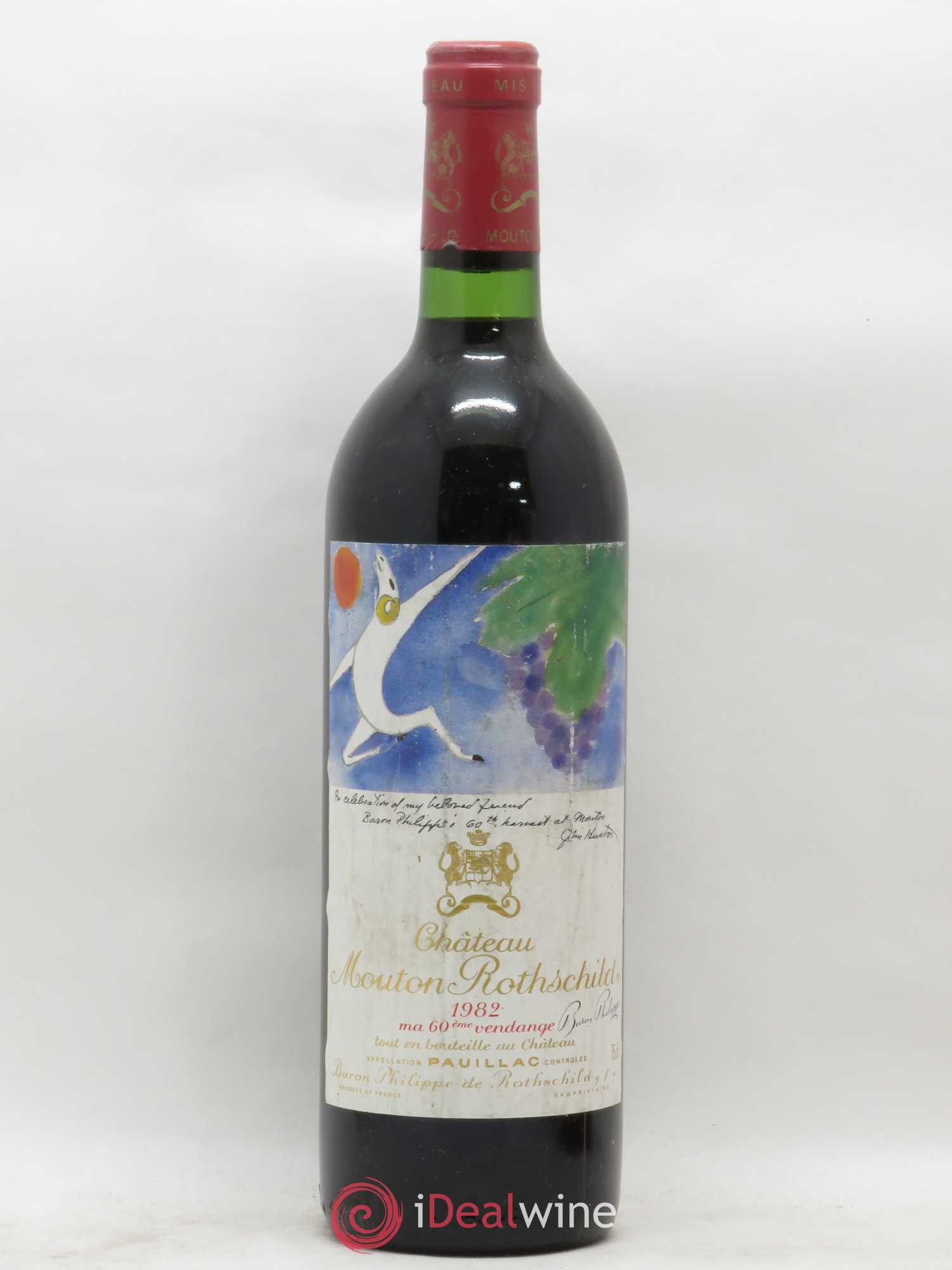 Château Mouton Rothschild 1er Grand Cru Classé 1982 - Lot de 1 bouteille - 0