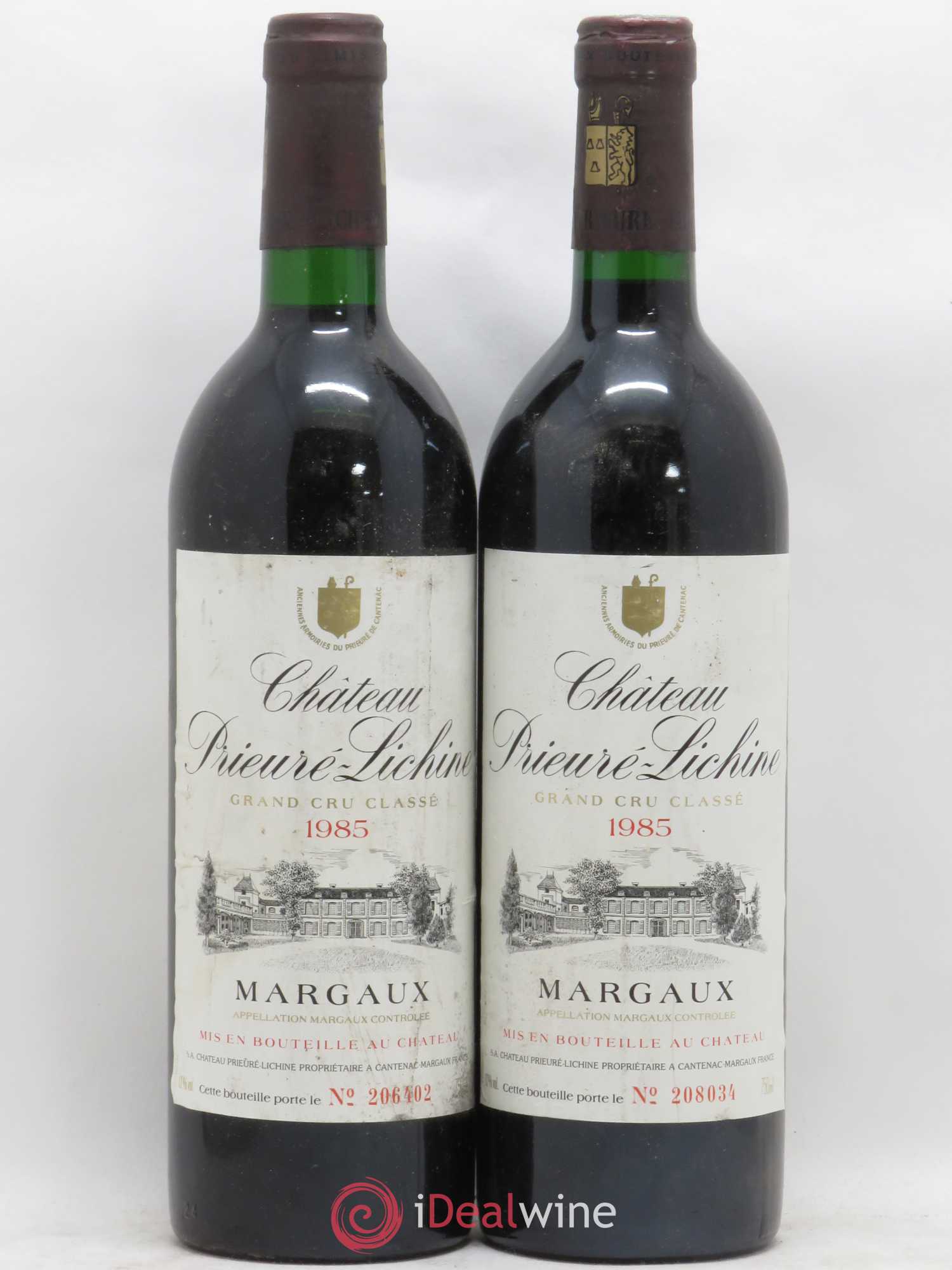 Château Prieuré Lichine 4ème Grand Cru Classé 1985 - Lot de 2 bouteilles - 0