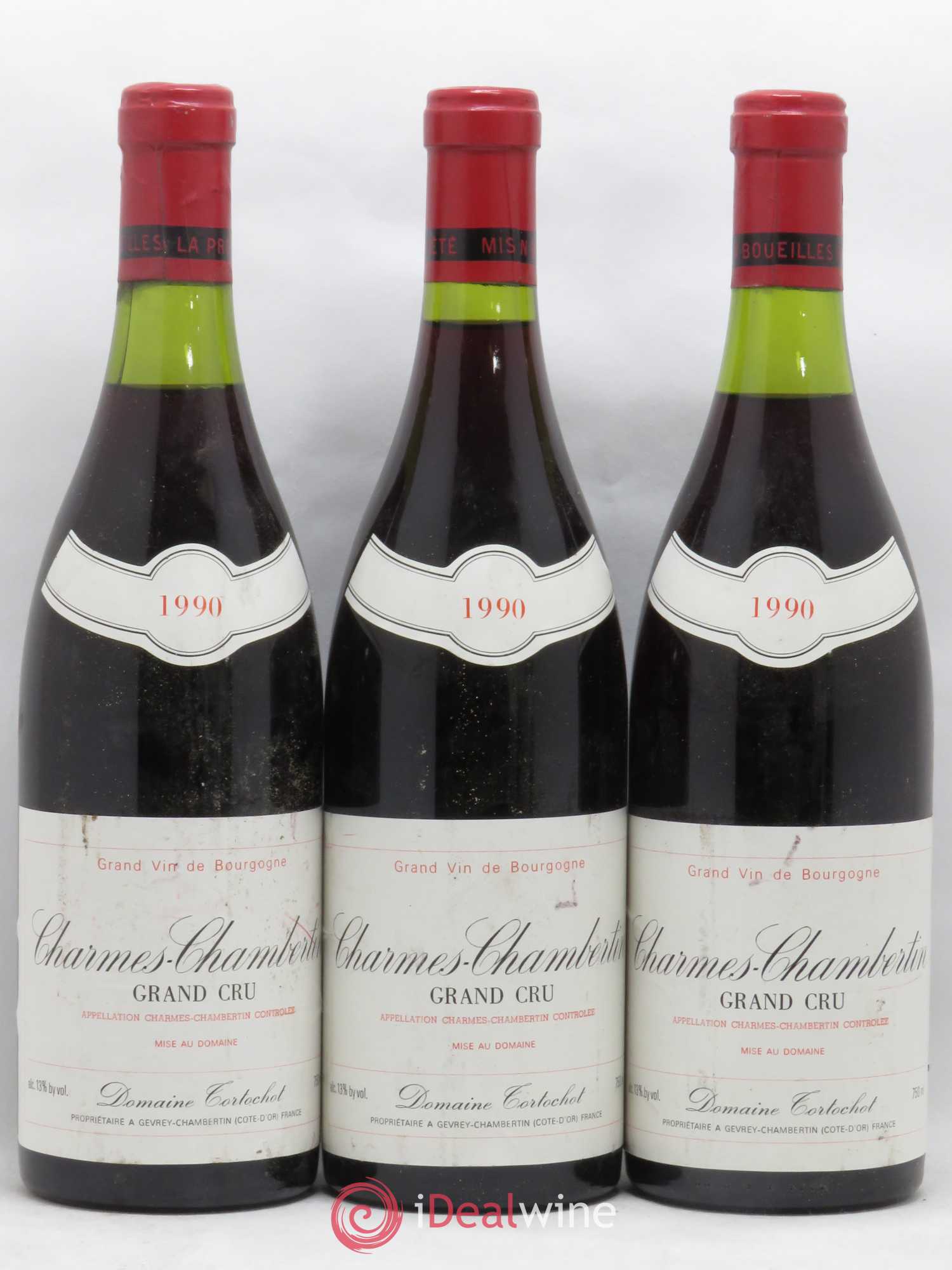 Charmes-Chambertin Grand Cru Tortochot (Domaine) 1990 - Lot de 3 bouteilles - 0