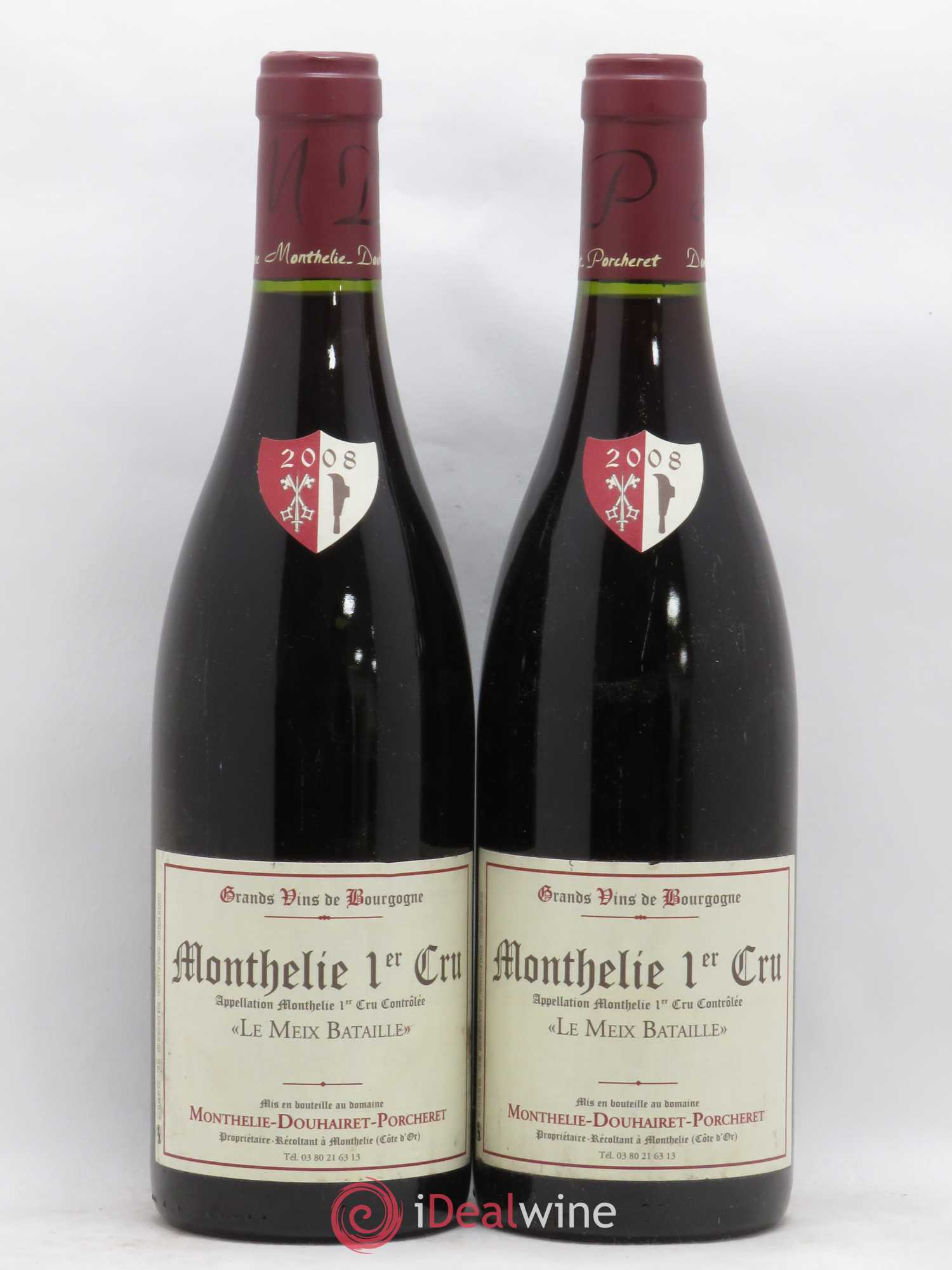 Monthélie 1er Cru Le Meix Bataille Douhairet-Porcheret 2008 - Lot de 2 bouteilles - 0
