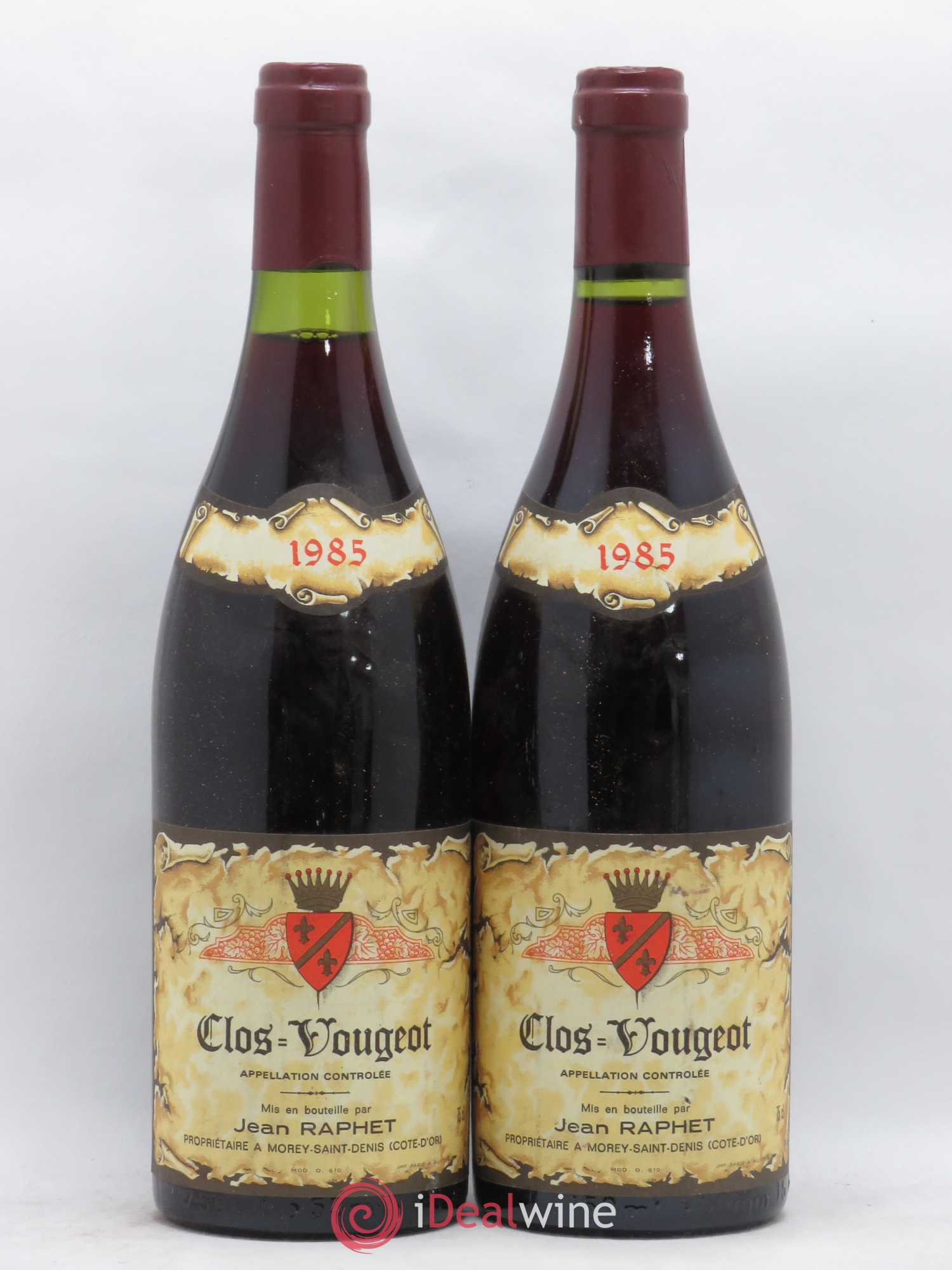 Clos de Vougeot Grand Cru Jean Raphet 1985 - Lot de 2 bouteilles - 0