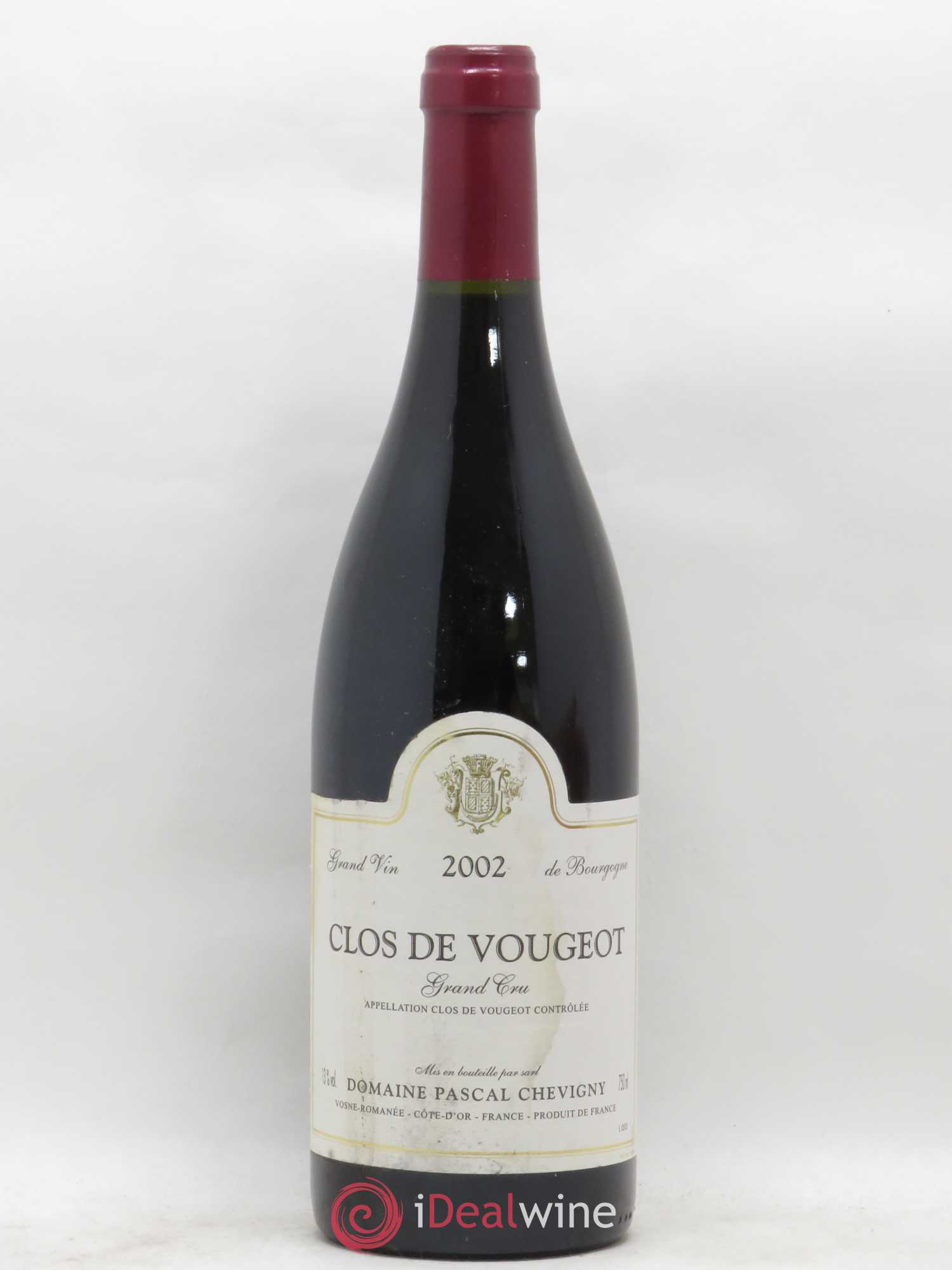 Clos de Vougeot Grand Cru Pascal Chevigny 2002 - Lot de 1 bouteille - 0