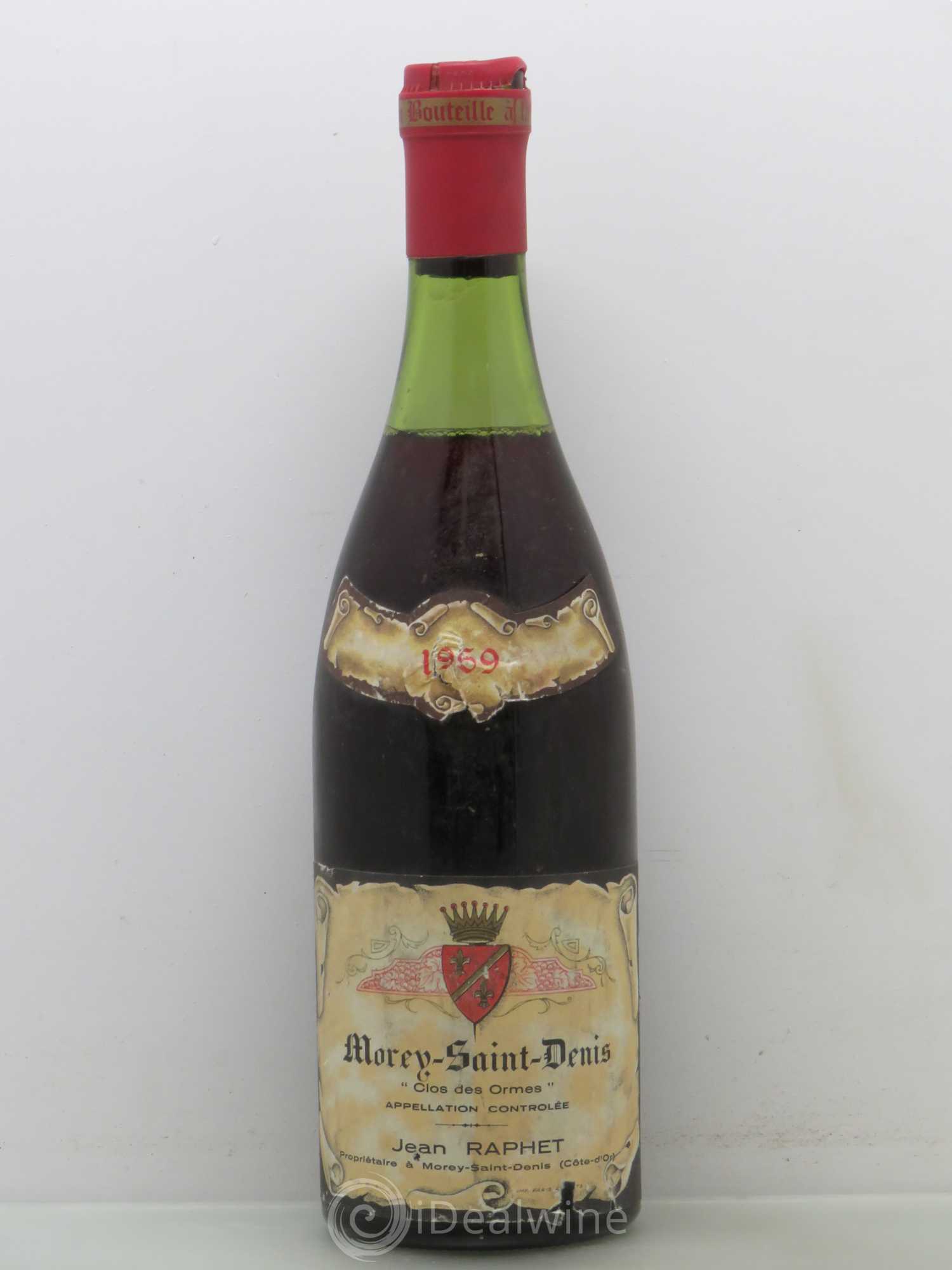 Morey-Saint-Denis 1er Cru Clos des Ormes - Raphet 1969 - Lot de 1 bouteille - 0