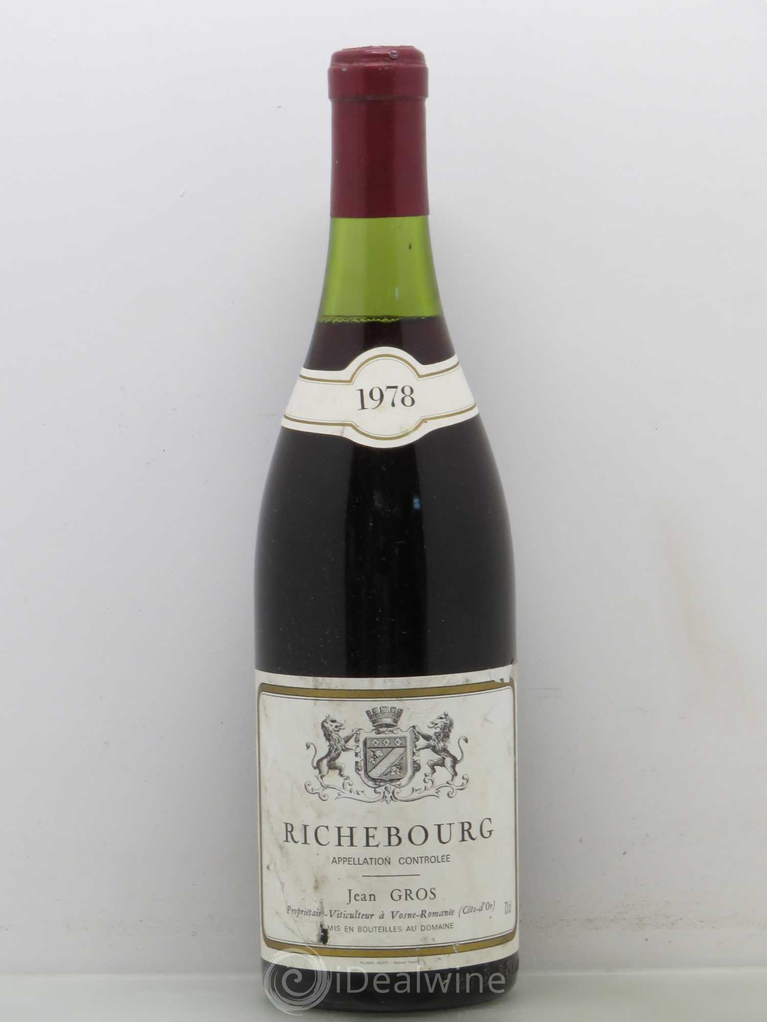 Richebourg Grand Cru Jean Gros 1978 - Posten von 1 Flasche - 0