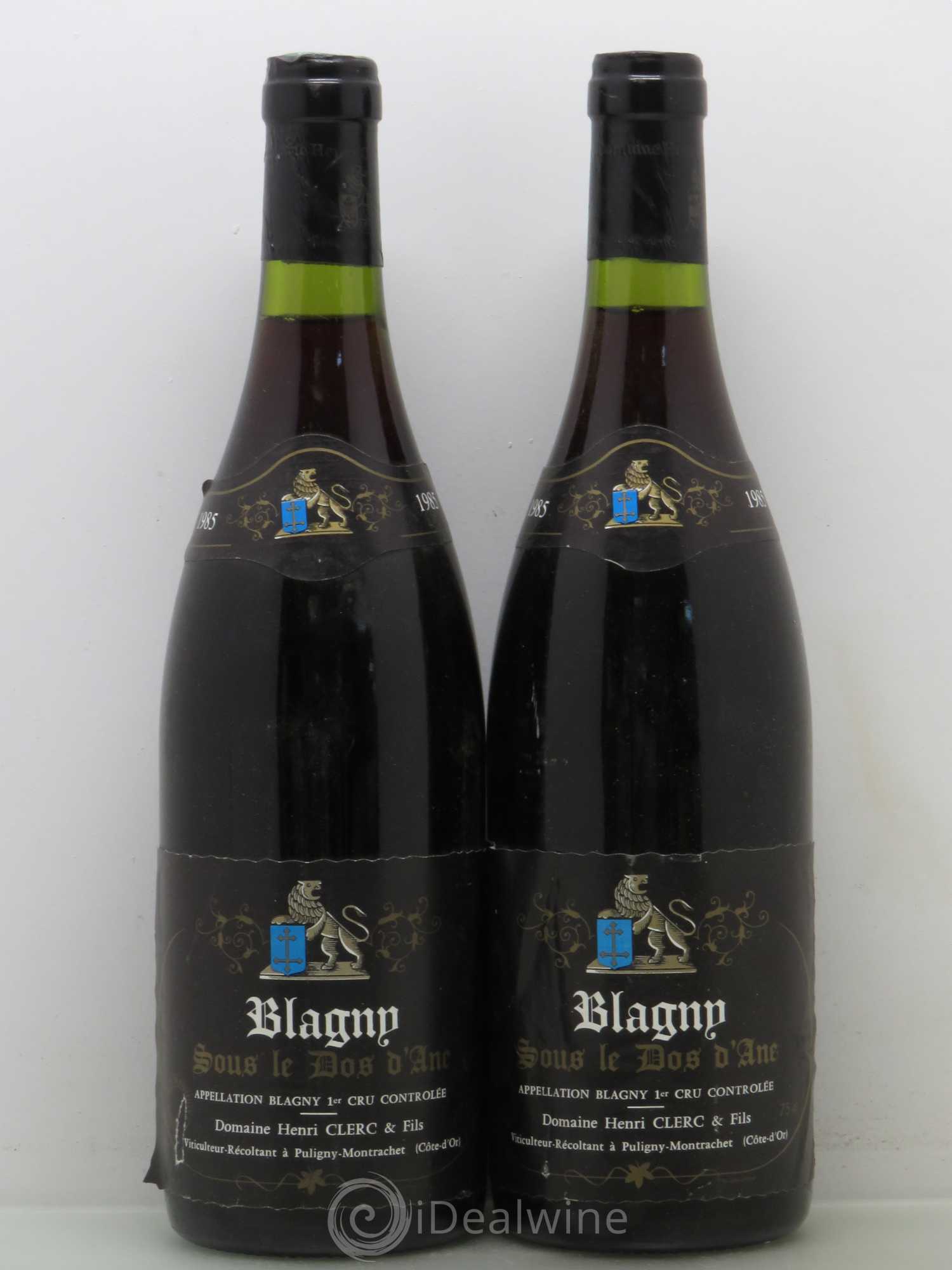 Blagny 1er Cru Sous le Do d'Ane - Henri Clerc 1985 - Posten von 2 Flaschen - 0