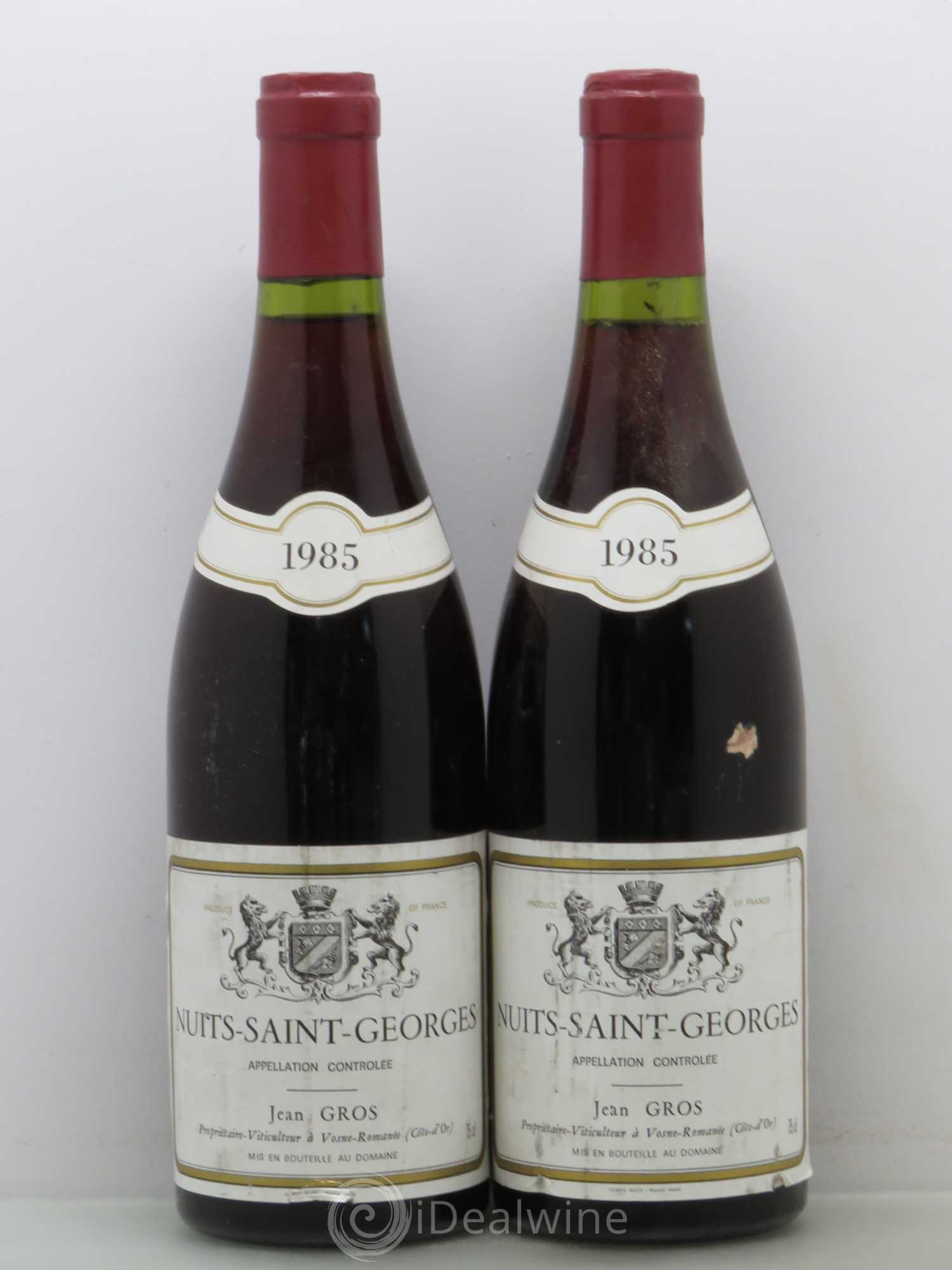 Nuits-Saint-Georges J. Gros 1985 - Lot de 2 bouteilles - 0