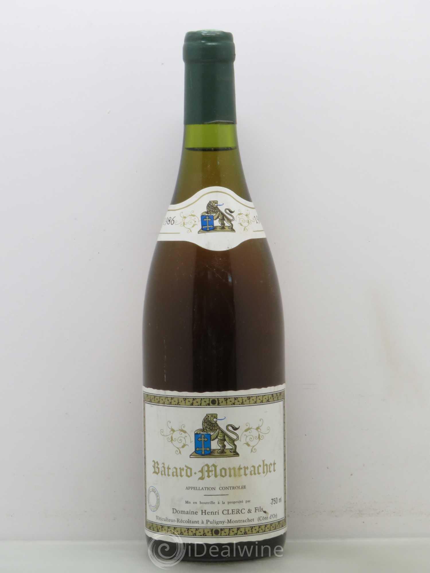 Bâtard-Montrachet Grand Cru Henri Clerc 1986 - Lot de 1 bouteille - 0