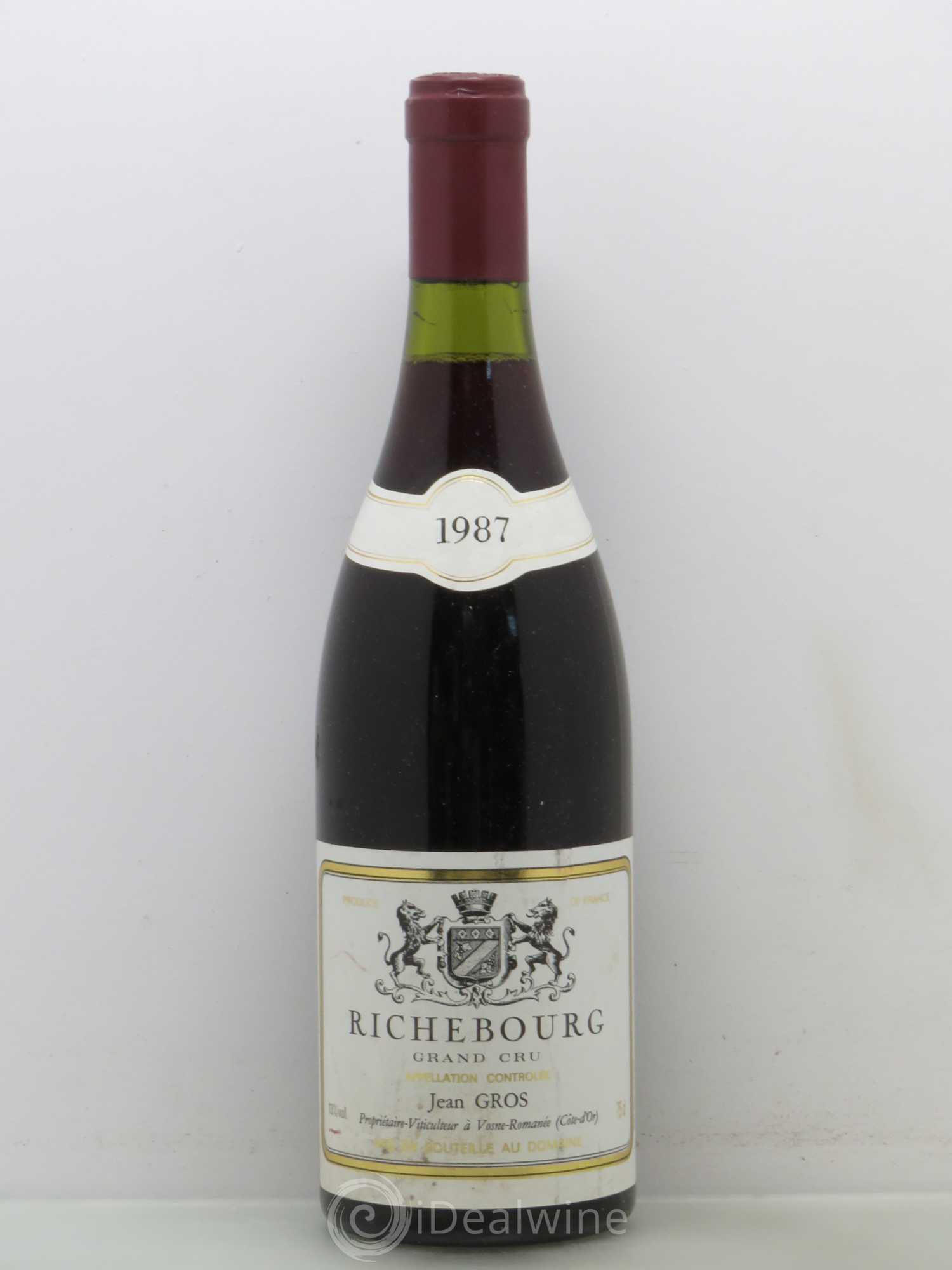 Richebourg Grand Cru Jean Gros 1987 - Lot de 1 bouteille - 0