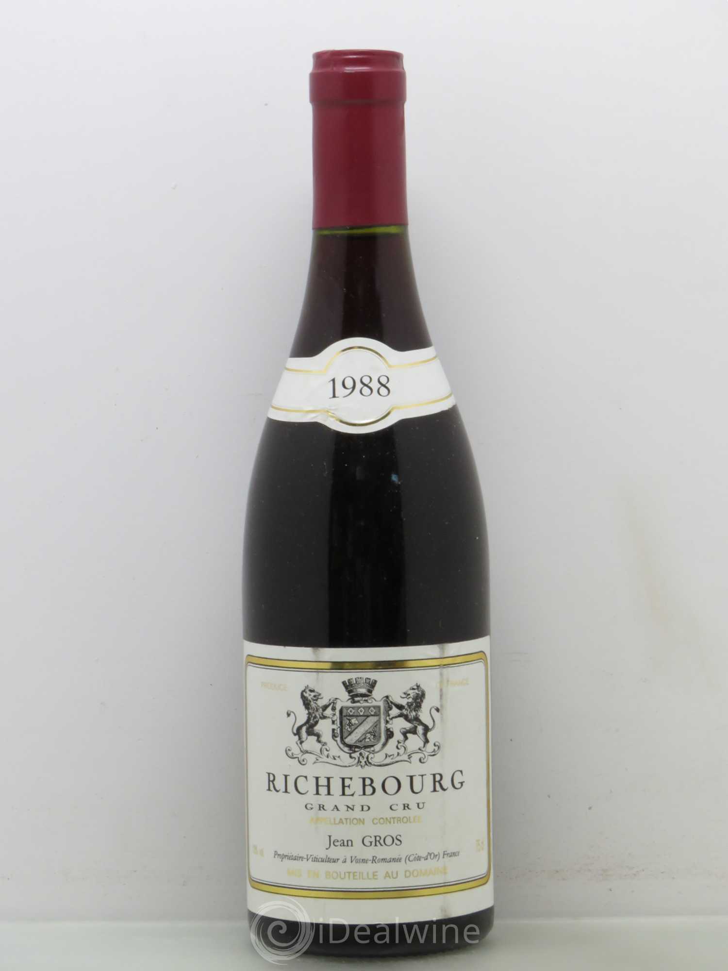 Richebourg Grand Cru Jean Gros 1988 - Lot de 1 bouteille - 0