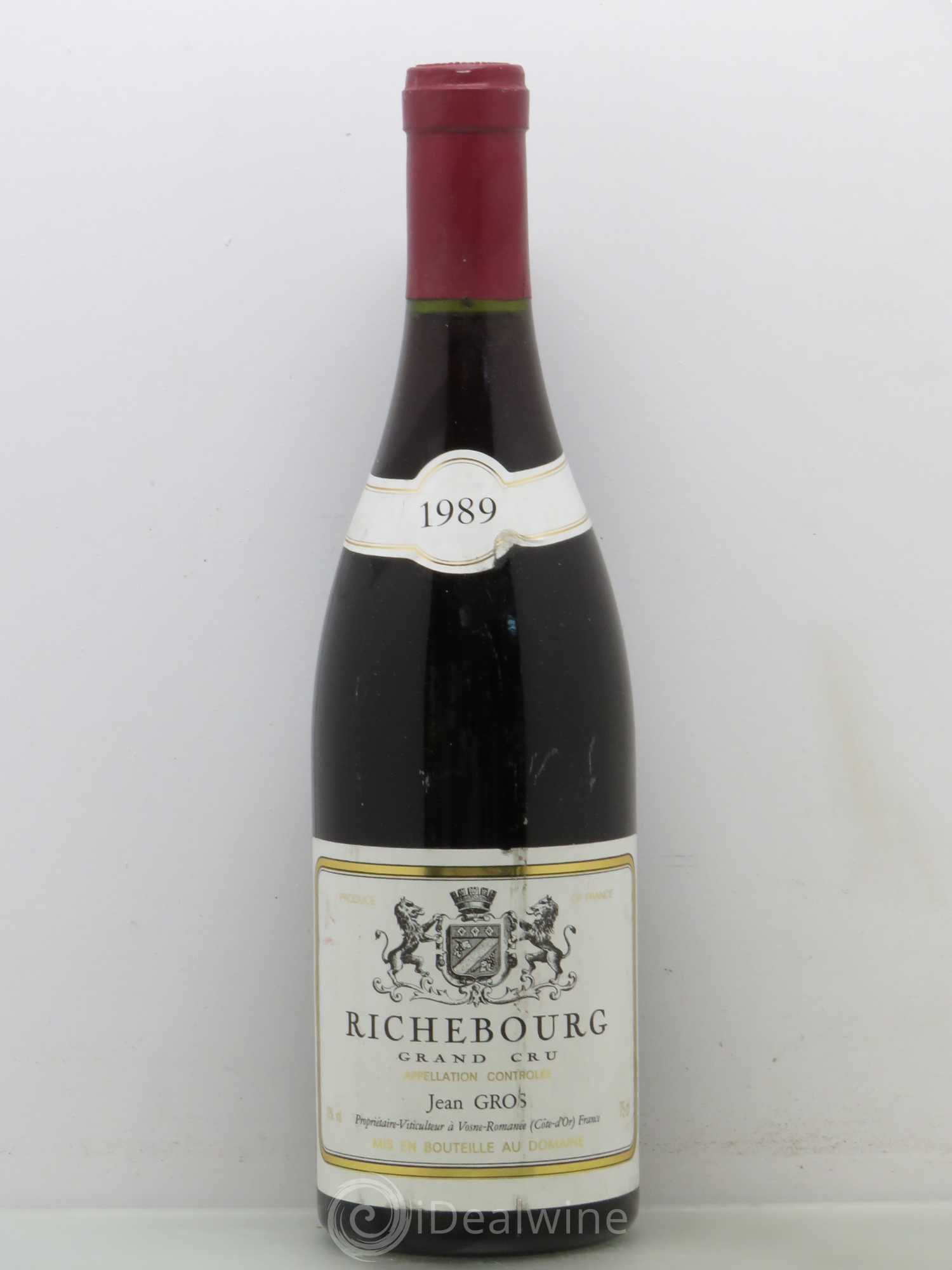 Richebourg Grand Cru Jean Gros 1989 - Lot de 1 bouteille - 0