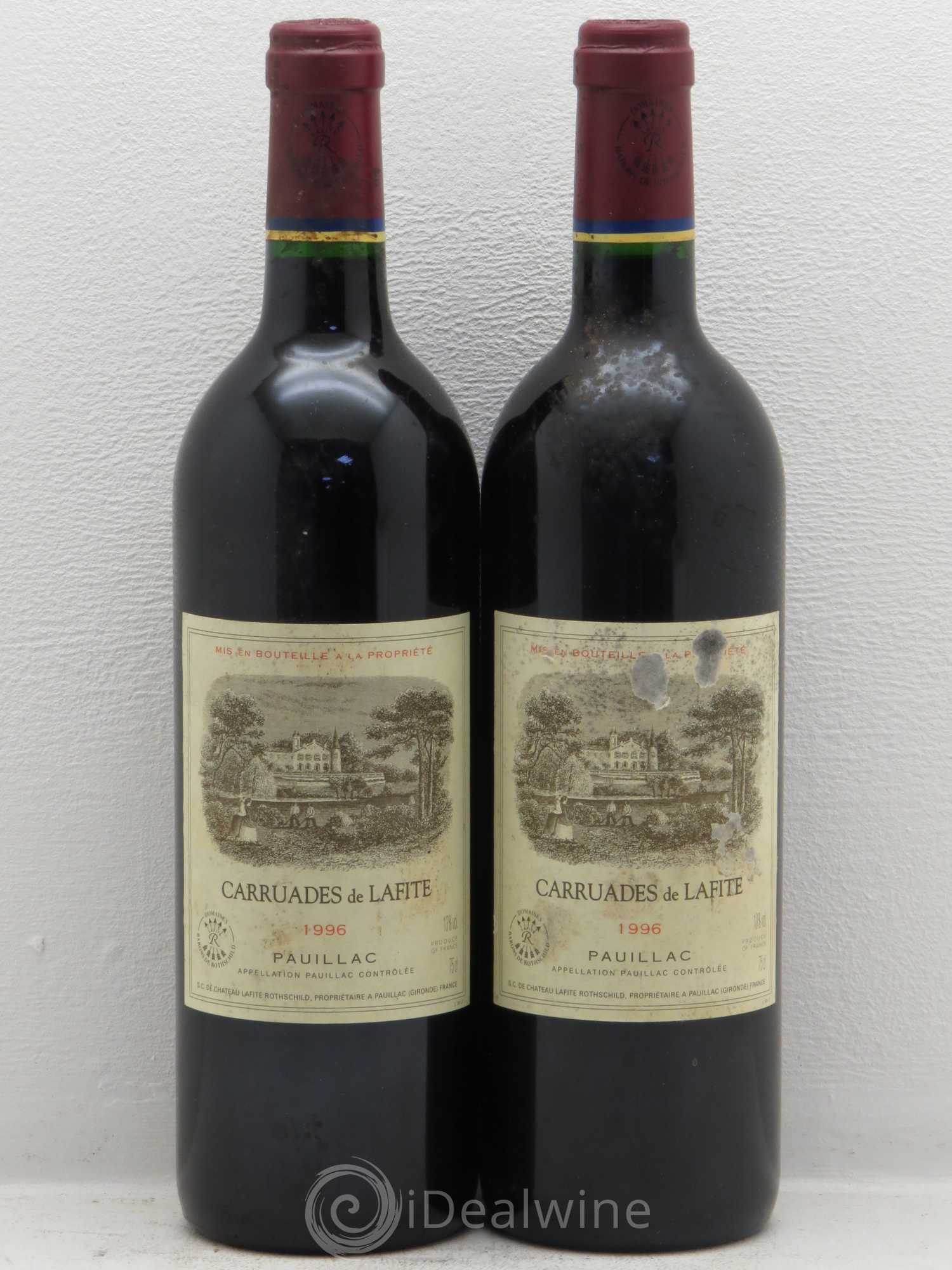 Carruades de Lafite Rothschild Second Vin 1996 - Lot de 2 bouteilles - 0