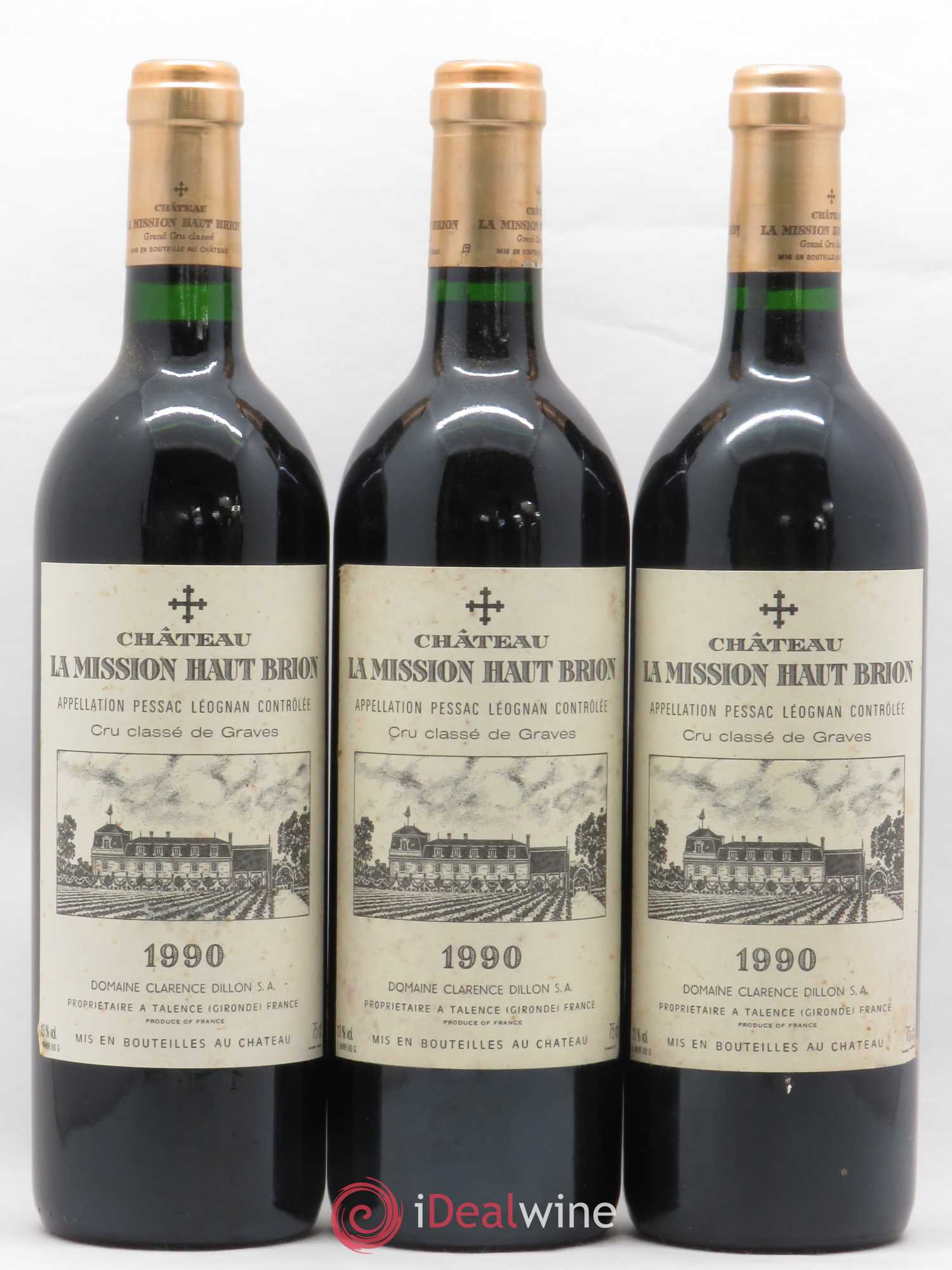 Château la Mission Haut-Brion Cru Classé de Graves 1990 - Lot de 12 bouteilles - 2