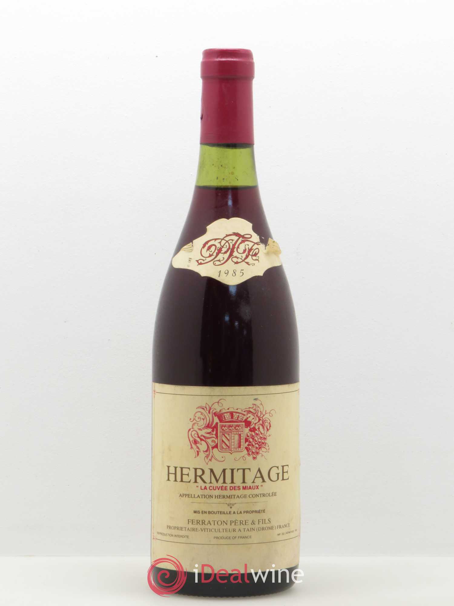 Hermitage Les Miaux Ferraton Père et Fils (Domaine) 1985 - Lot de 1 bouteille - 0