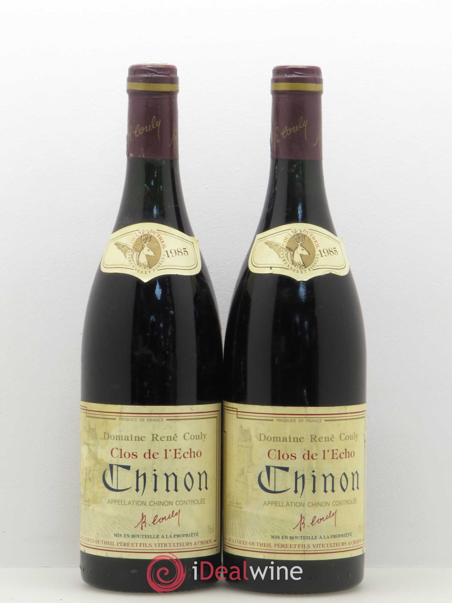 Chinon Clos de l'Echo Couly-Dutheil 1985 - Lot de 2 bouteilles - 0