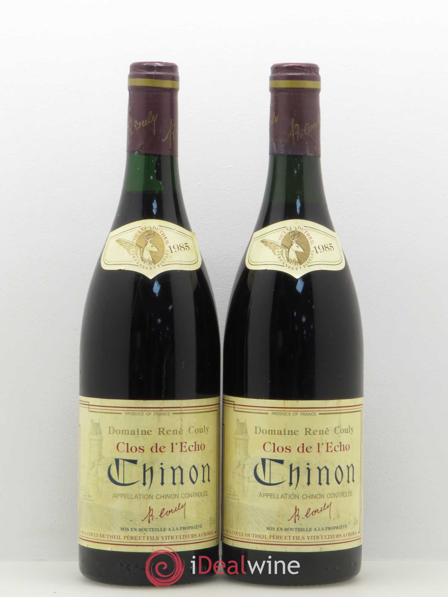 Chinon Clos de l'Echo Couly-Dutheil 1985 - Lot de 2 bouteilles - 0