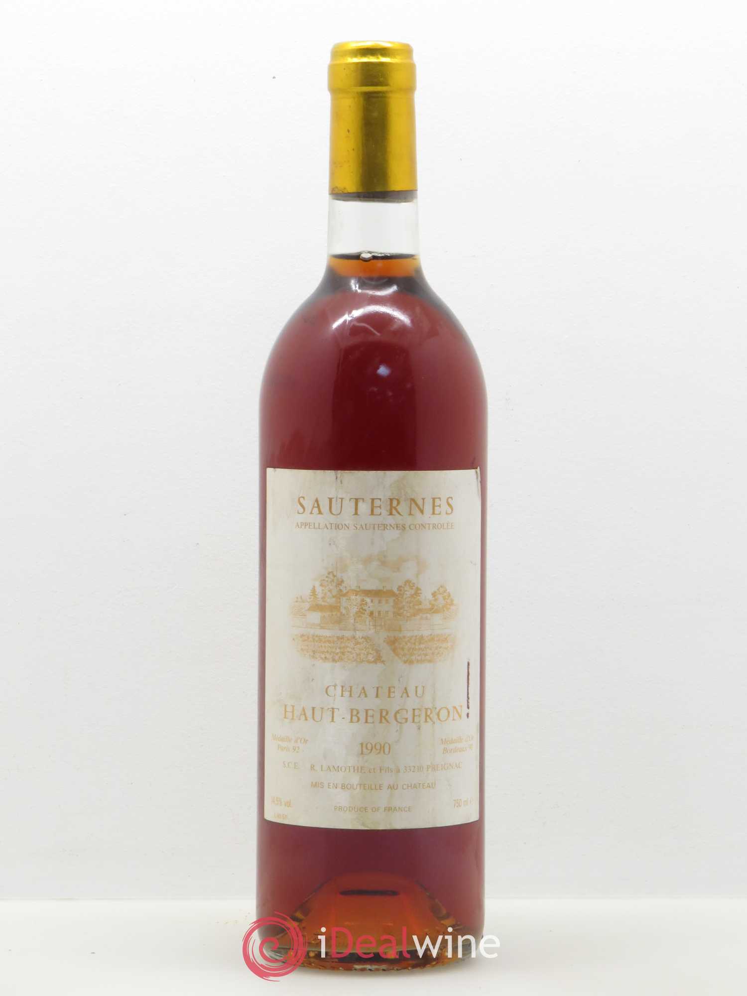 Château Haut-Bergeron 1990 - Lotto di 1 bottiglia - 0