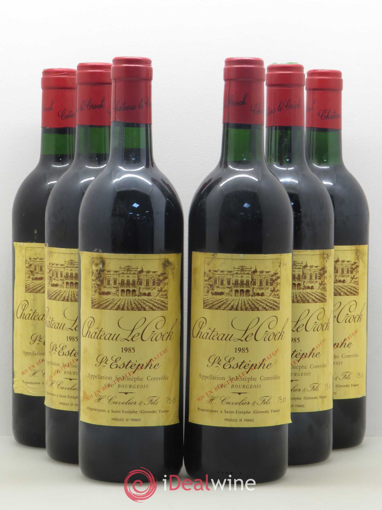 Château le Crock Cru Bourgeois 1985 - Lot de 6 bouteilles - 0