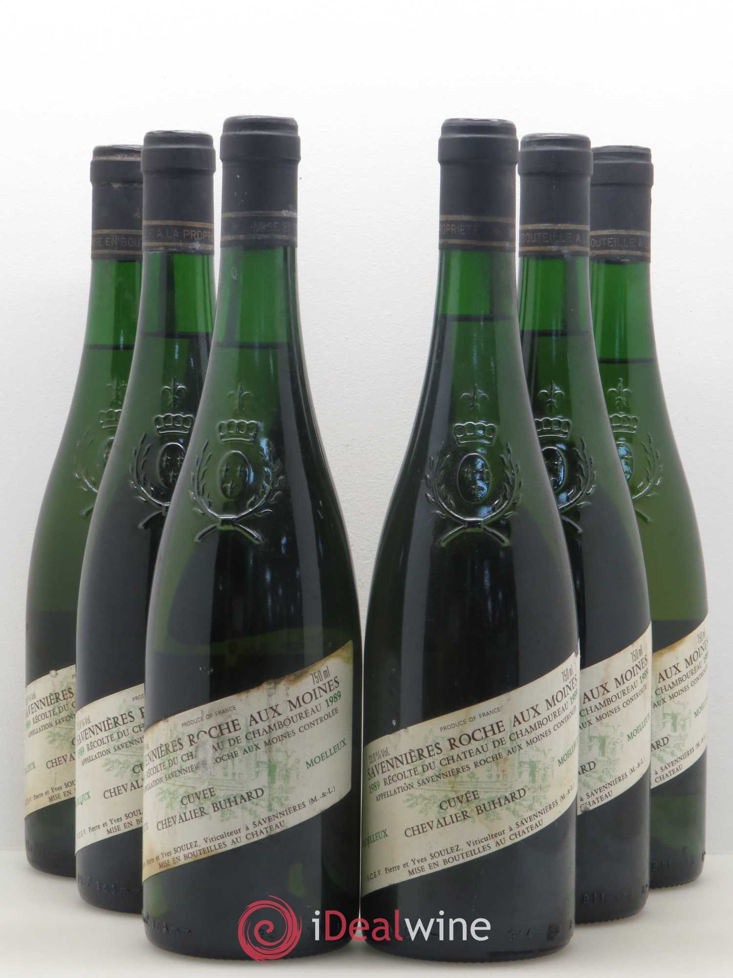 Savennières Roche aux Moines Chevalier Buhard Cuvée d'Avant Château de Chamboureau Moelleux 1989 - Lotto di 6 bottiglie - 0