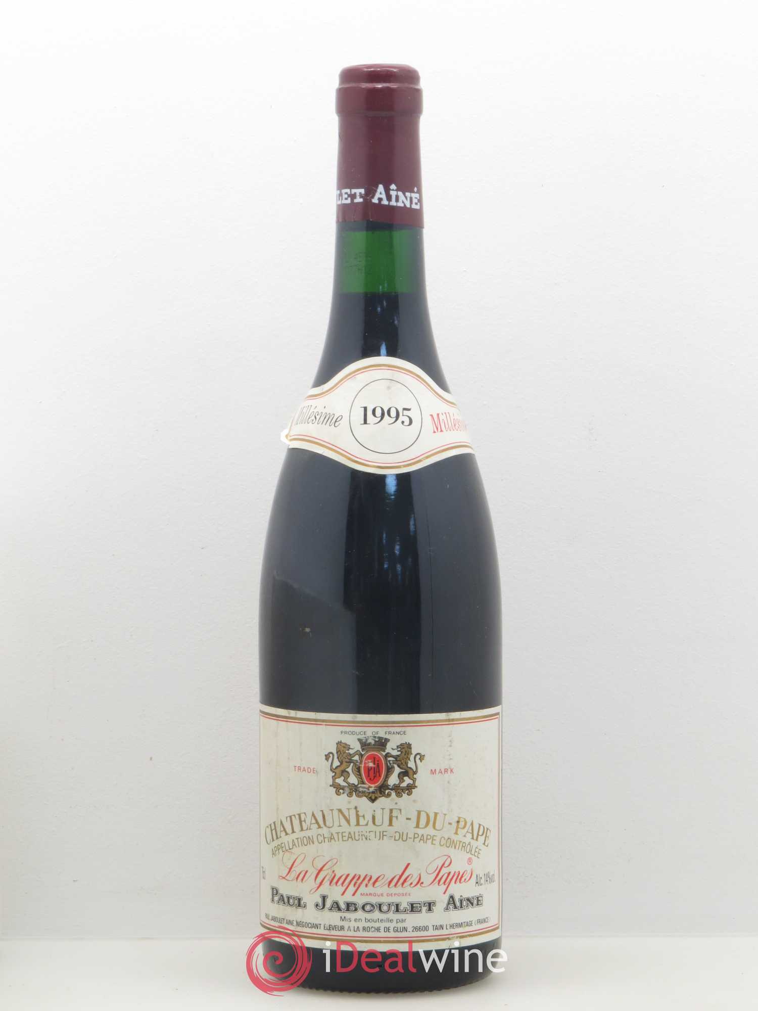 Châteauneuf-du-Pape La Grappe des Papes Paul Jaboulet Aine 1995 - Lot de 1 bouteille - 0